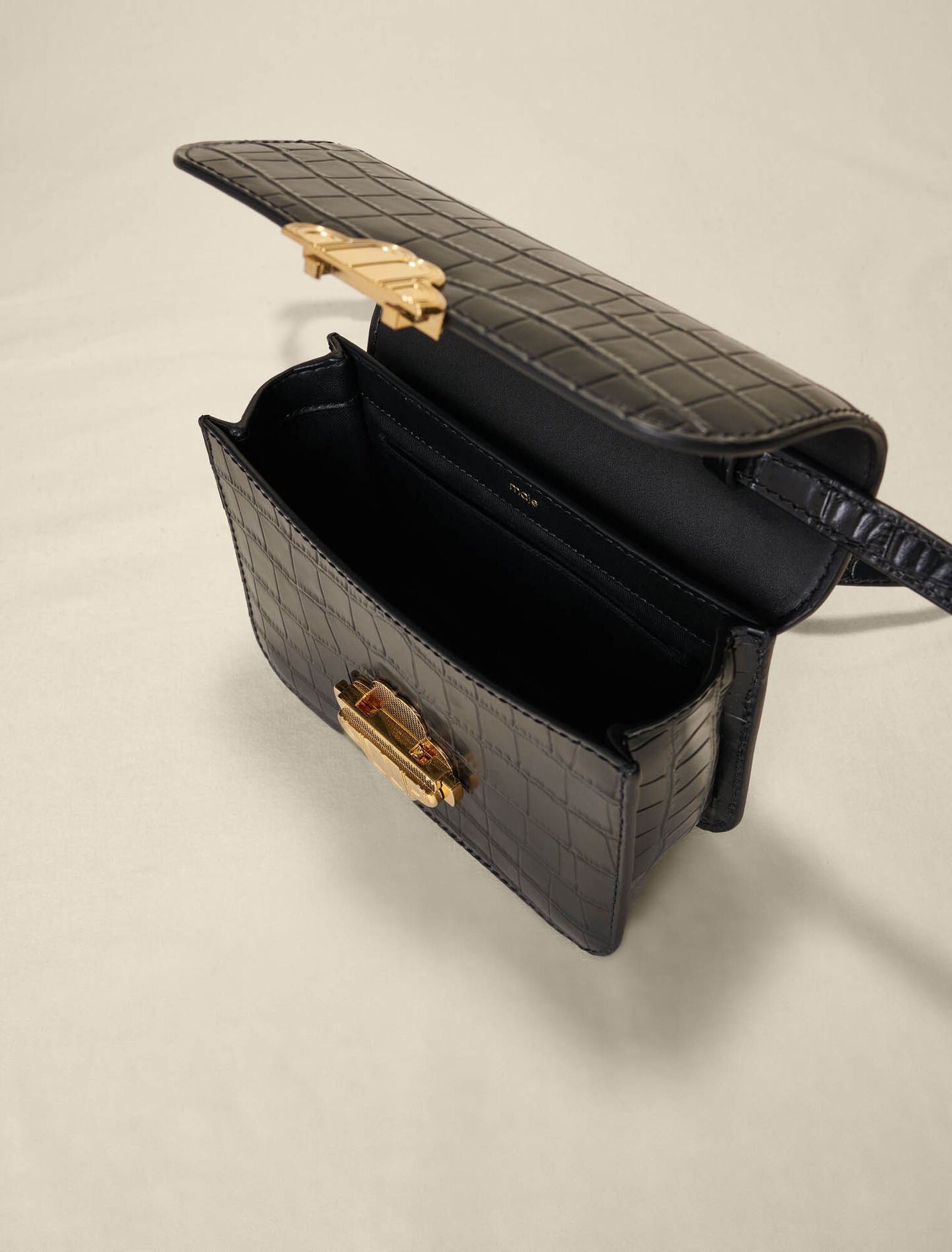Croco-effect leather Clover bag