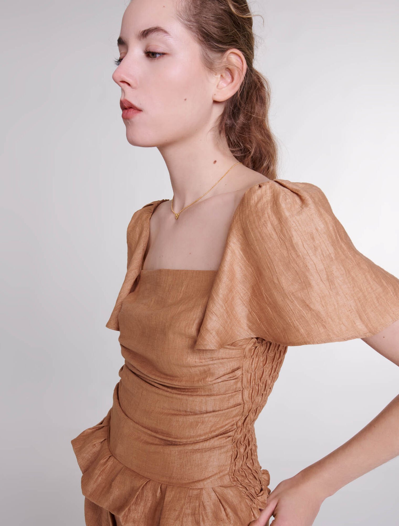 Ruffled linen top
