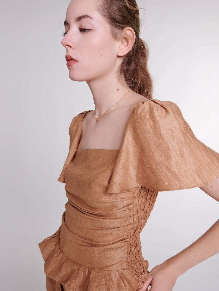 Ruffled linen top