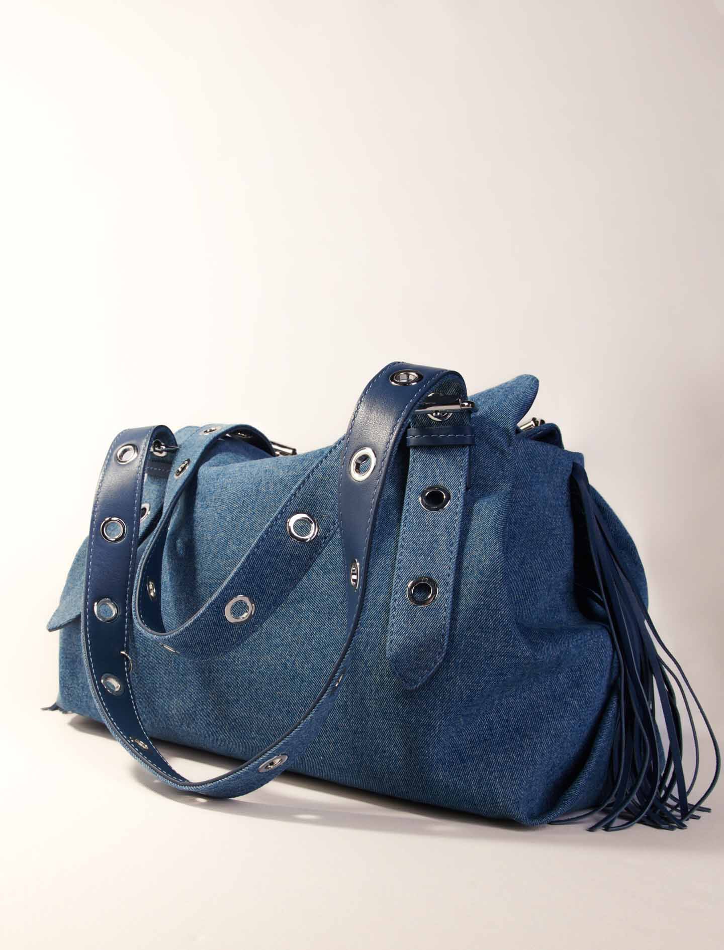 Denim Miss M XL bag Blue For Women | Maje