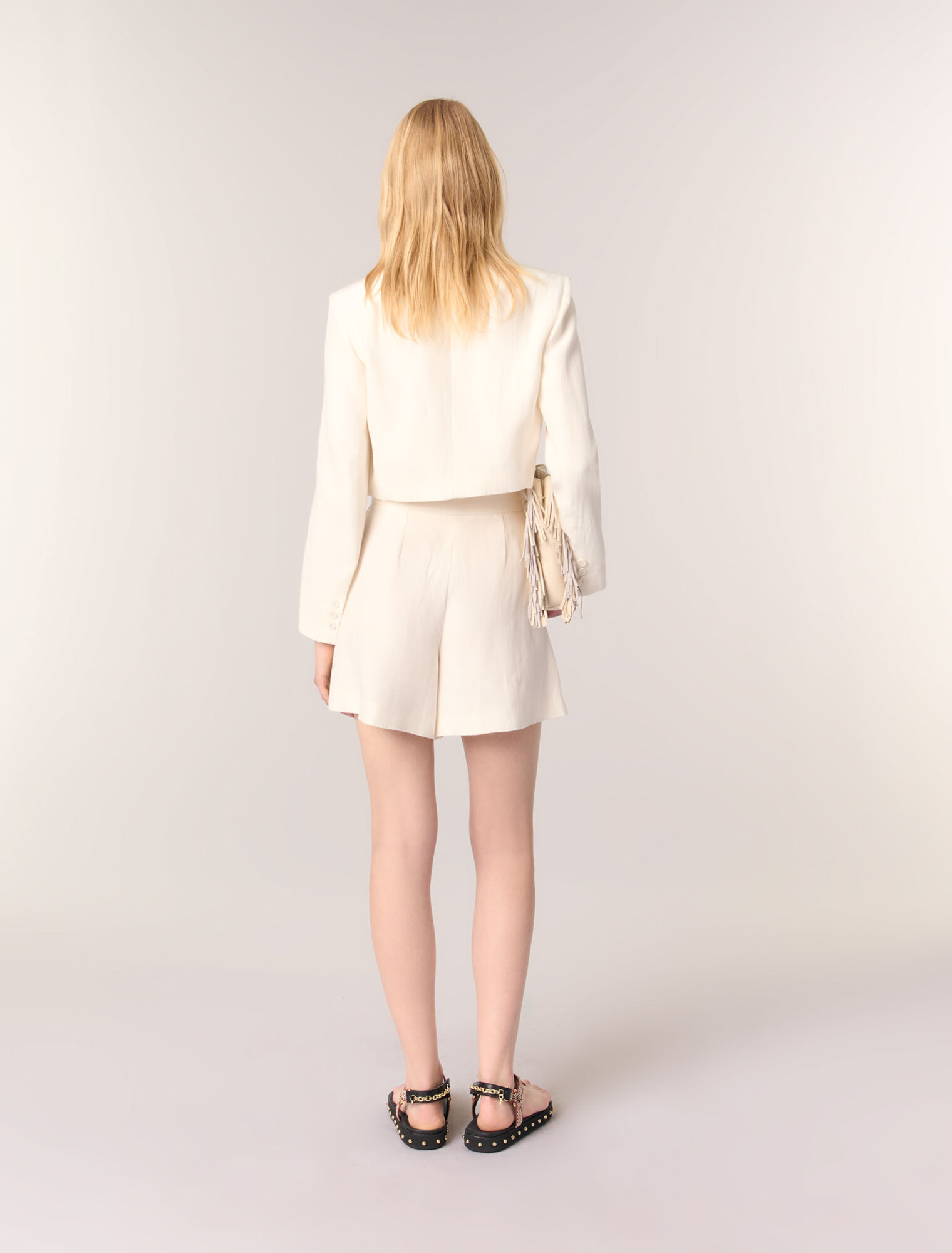 Cropped suit jacket