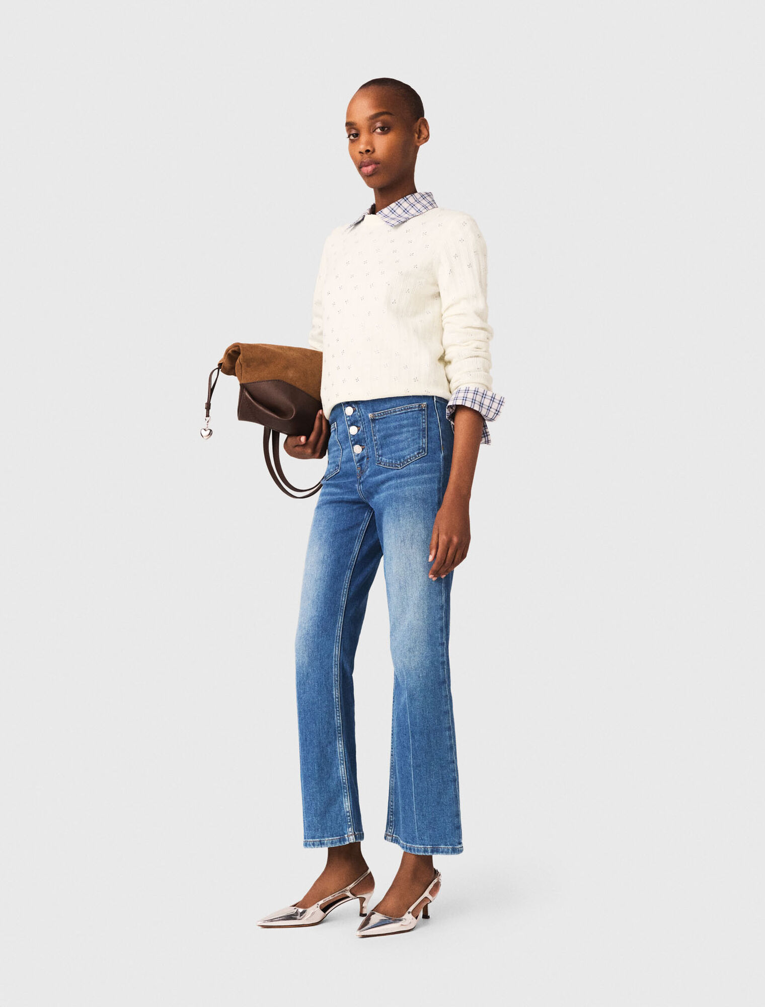 Jeans with button fly