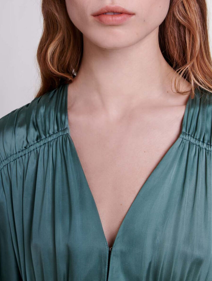 Satin-look maxi dress