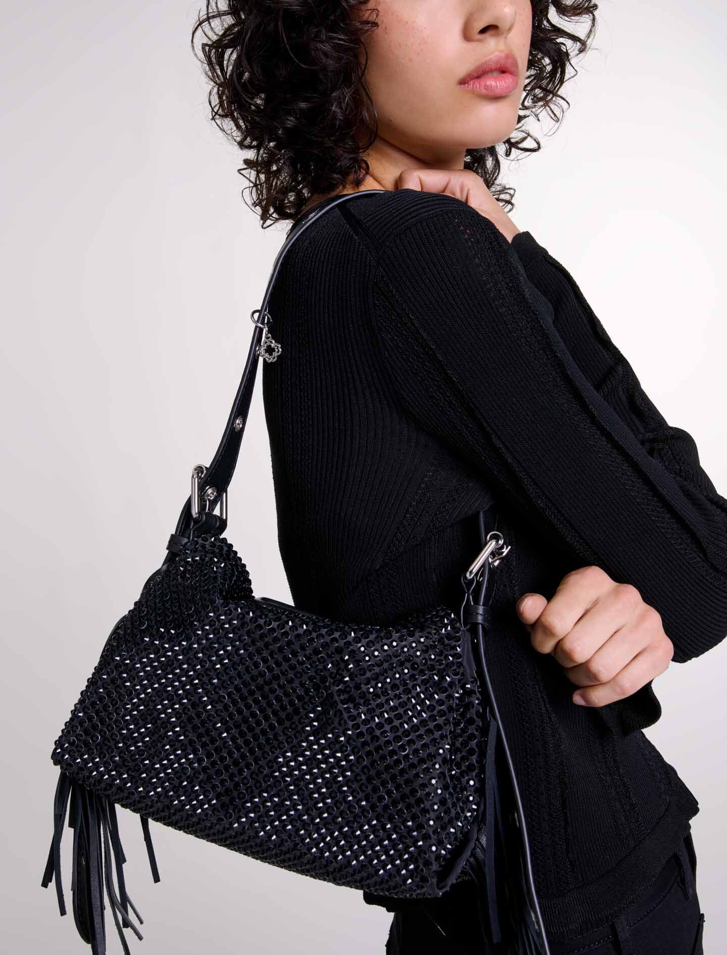 Suede Miss M bag Brown For Women | Maje
