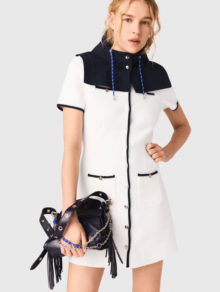 Short dress with contrasting trim