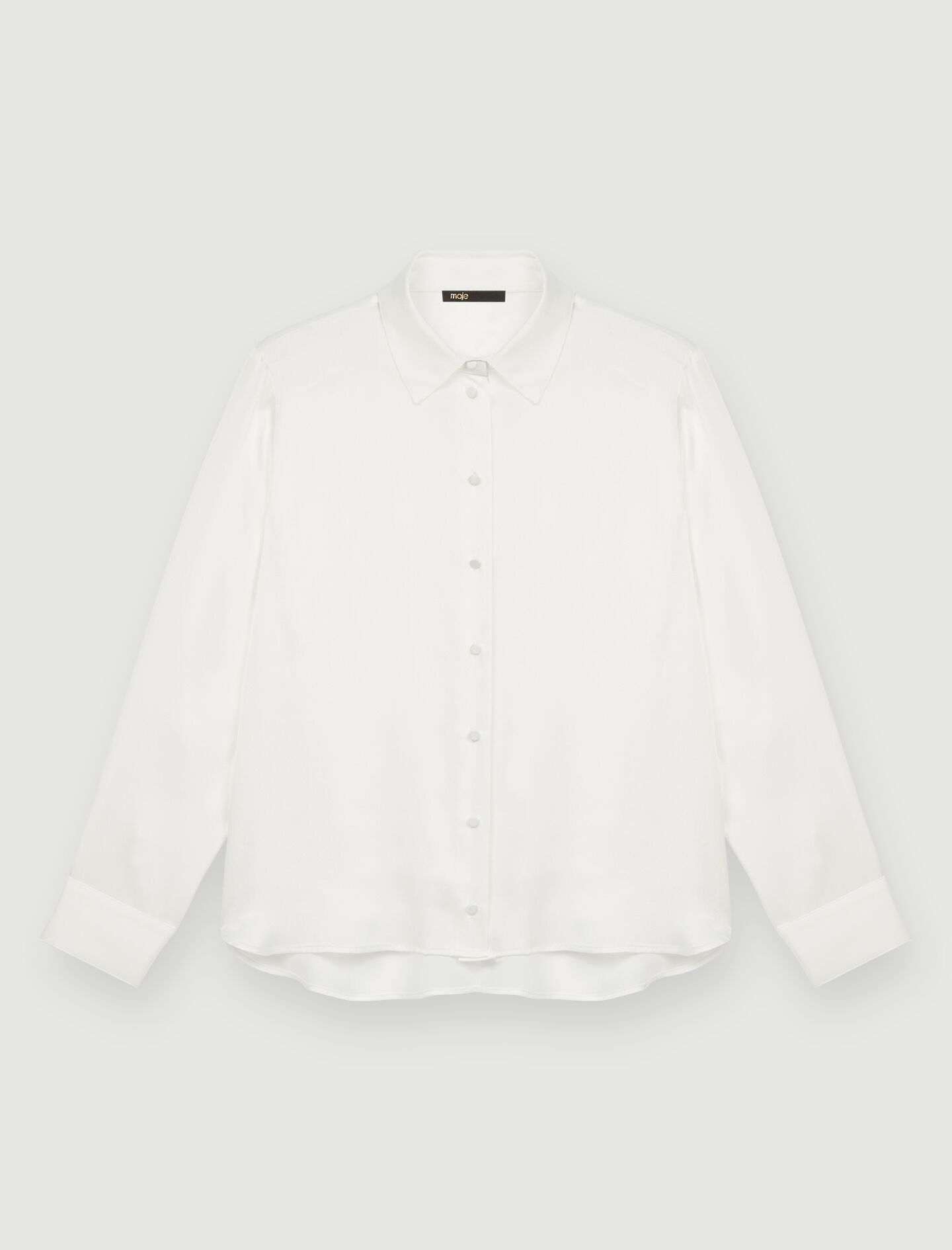 White silk blouse White For Women | Maje