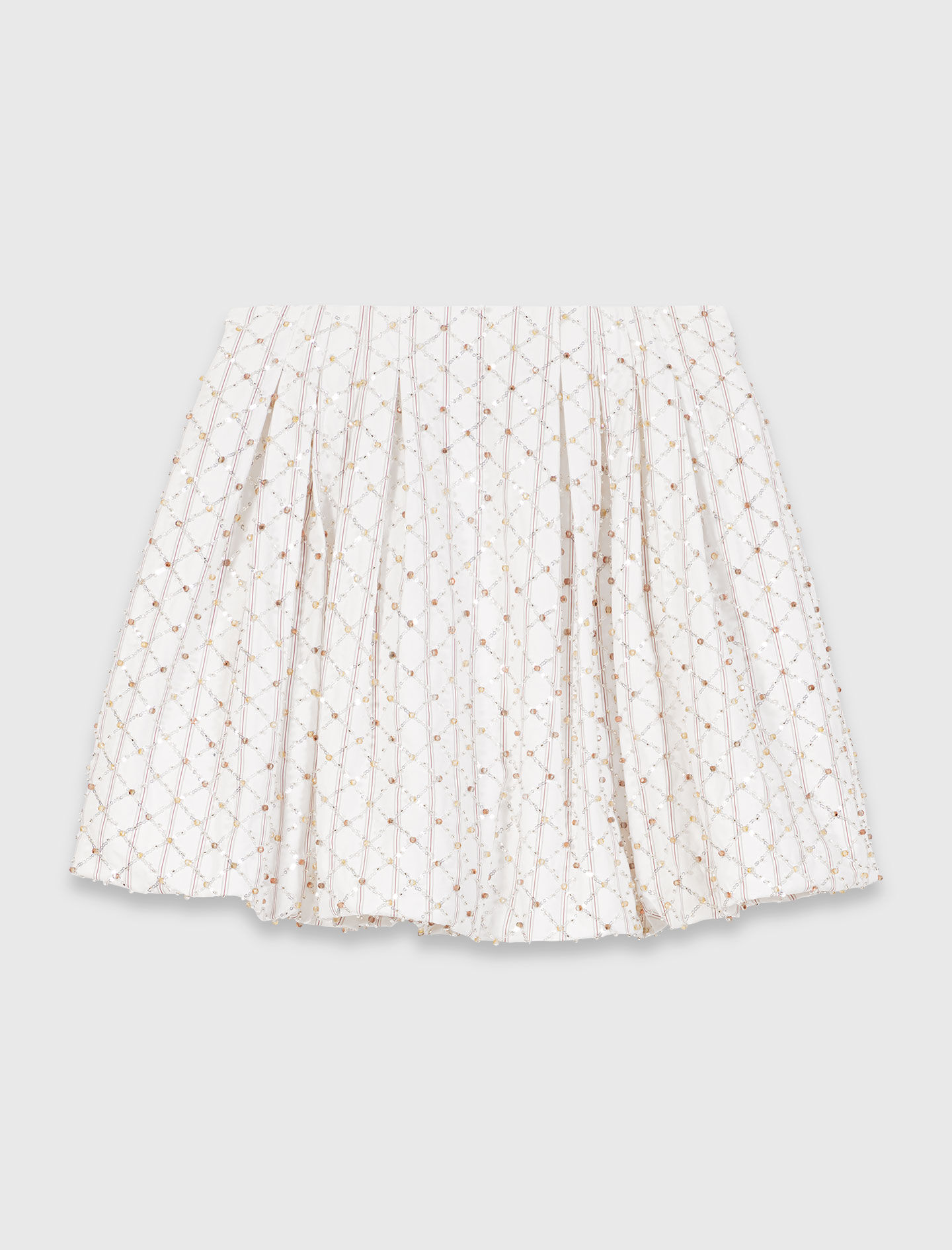 Beaded bubble skirt White For Women | Maje