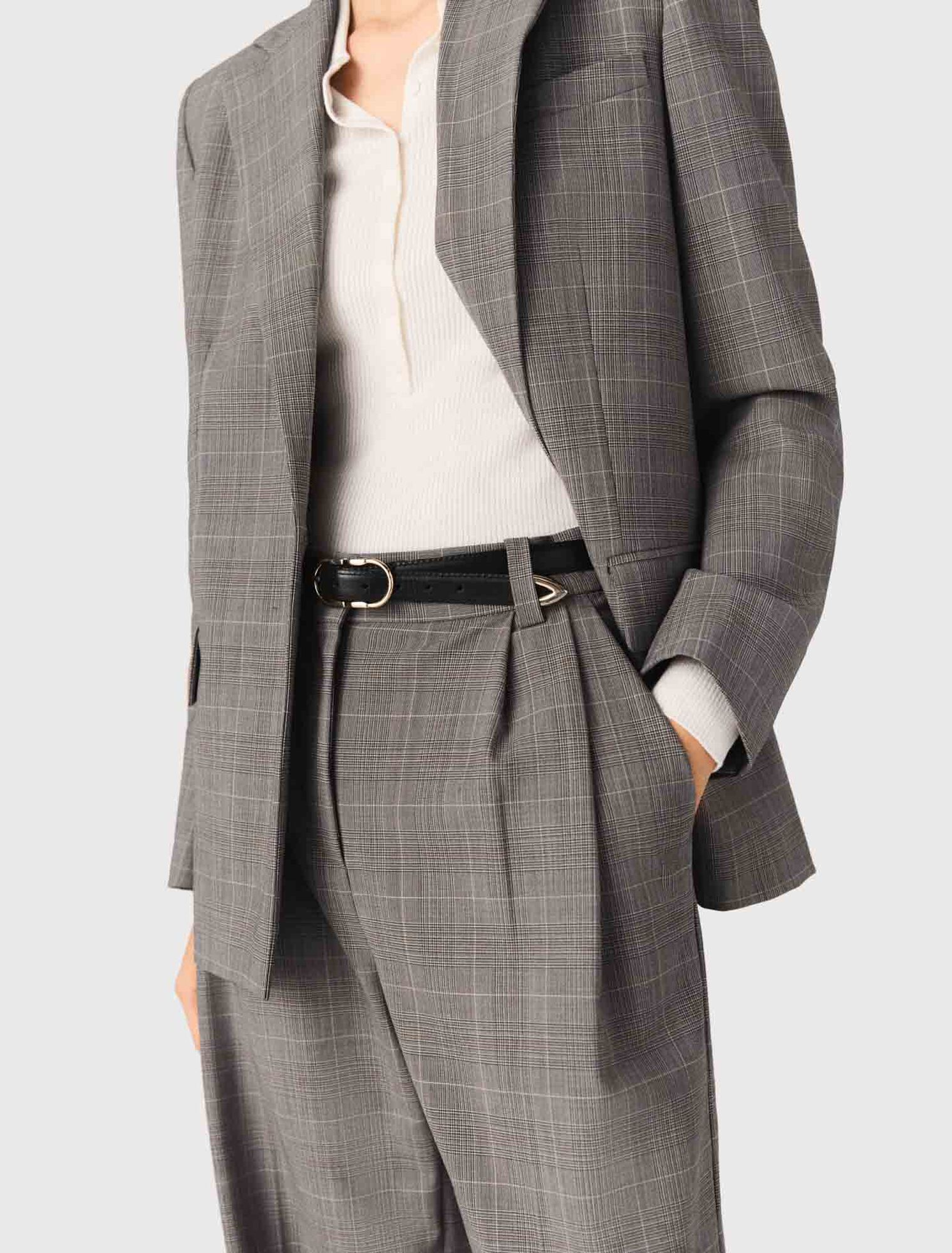 Checked suit jacket