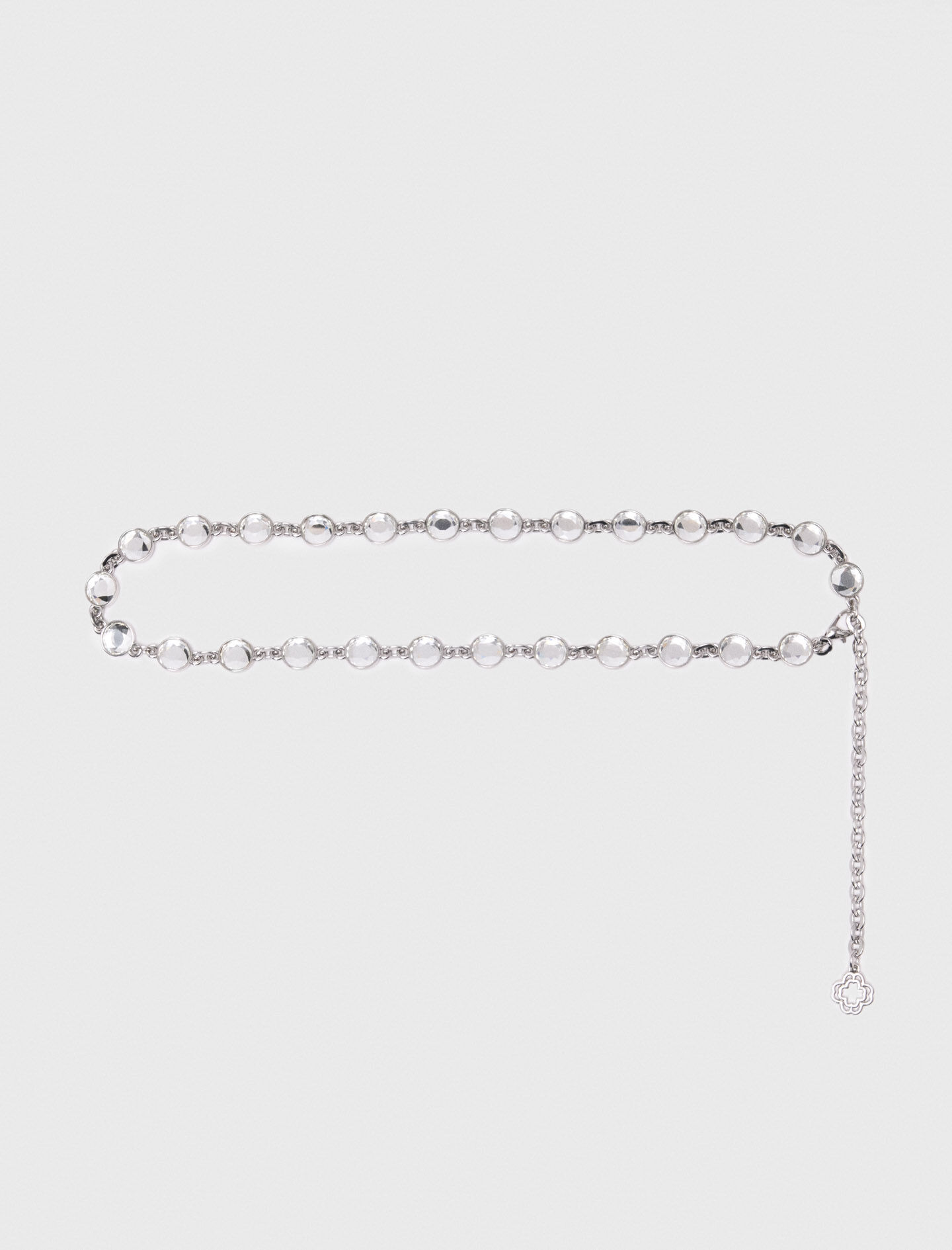 Rhinestone chain belt Black / Gray For Women | Maje