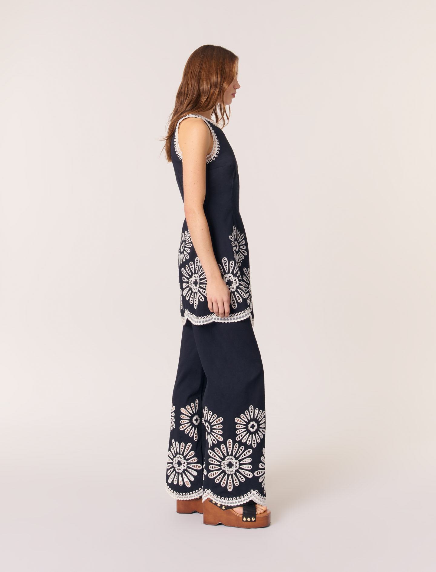 mini dress with crochet details Blue For Women | Maje