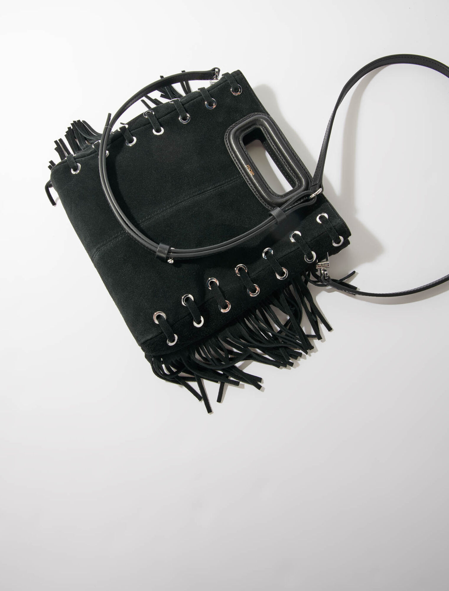 M bag in suede leather