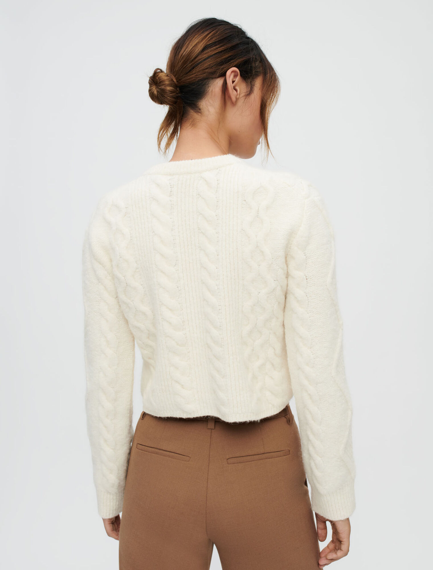Chain knit cardigan