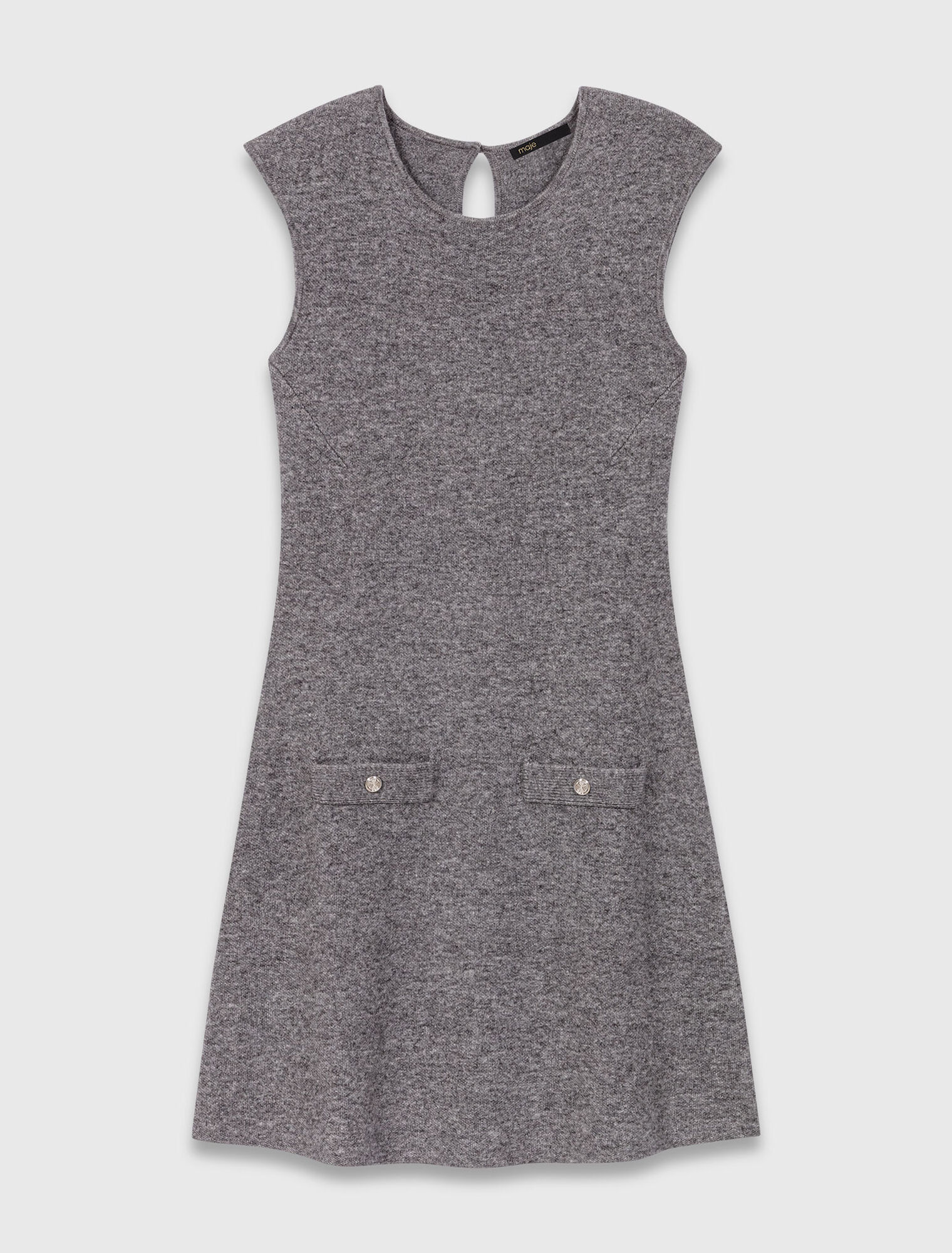 Knit dress with removable sweater