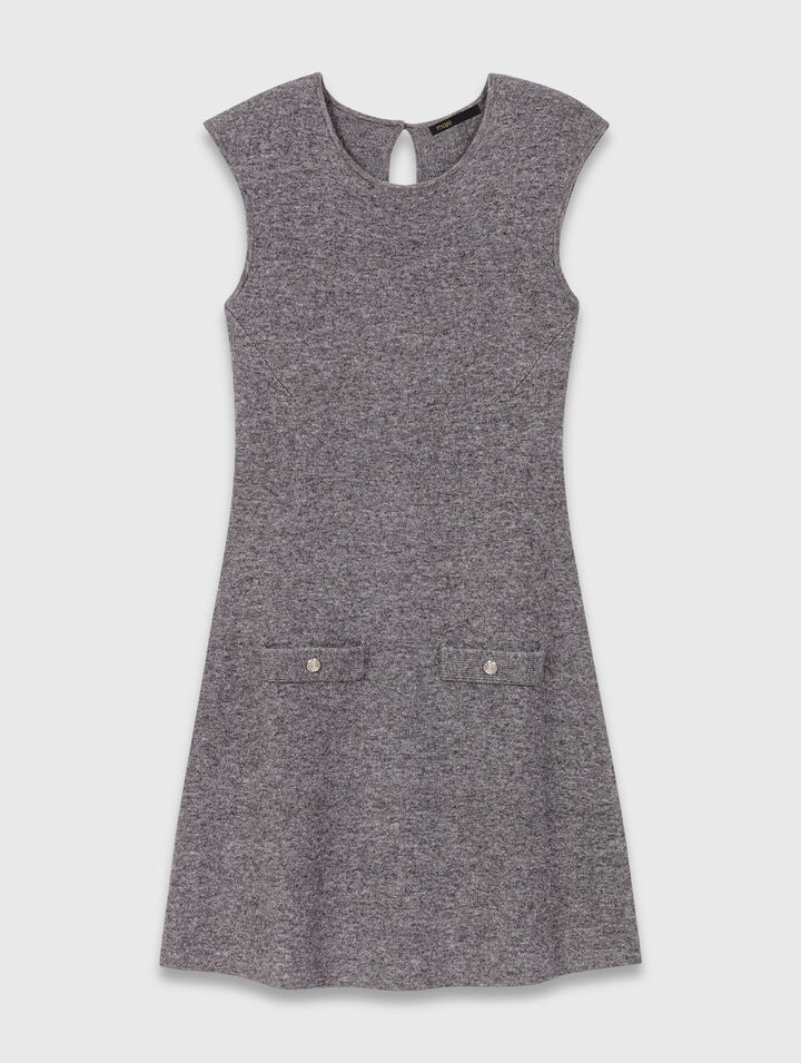 Knit dress with removable jumper