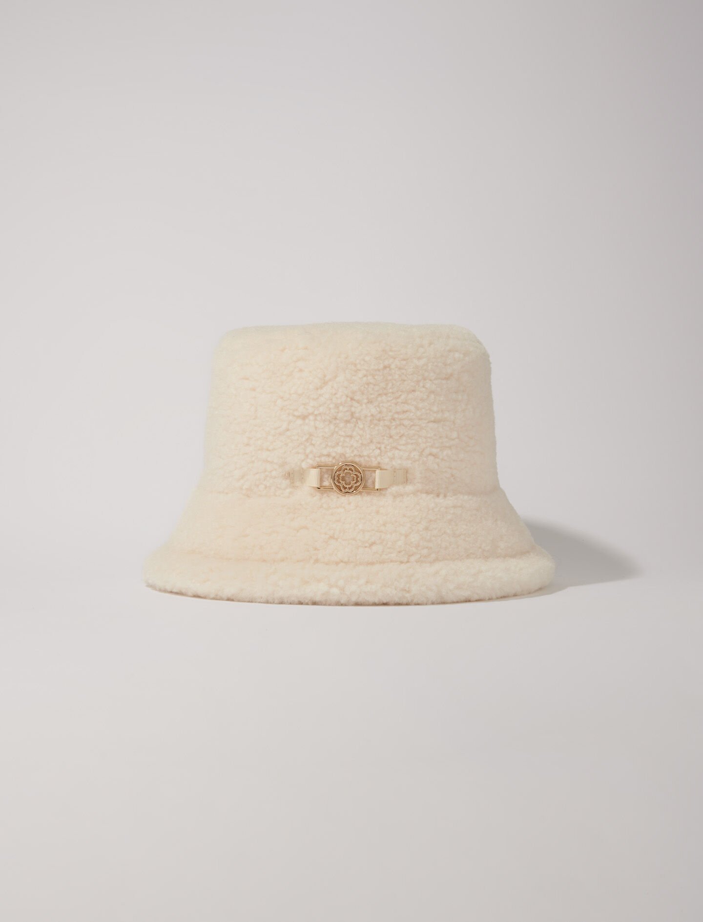Faux fur bucket hat White For Women | Maje