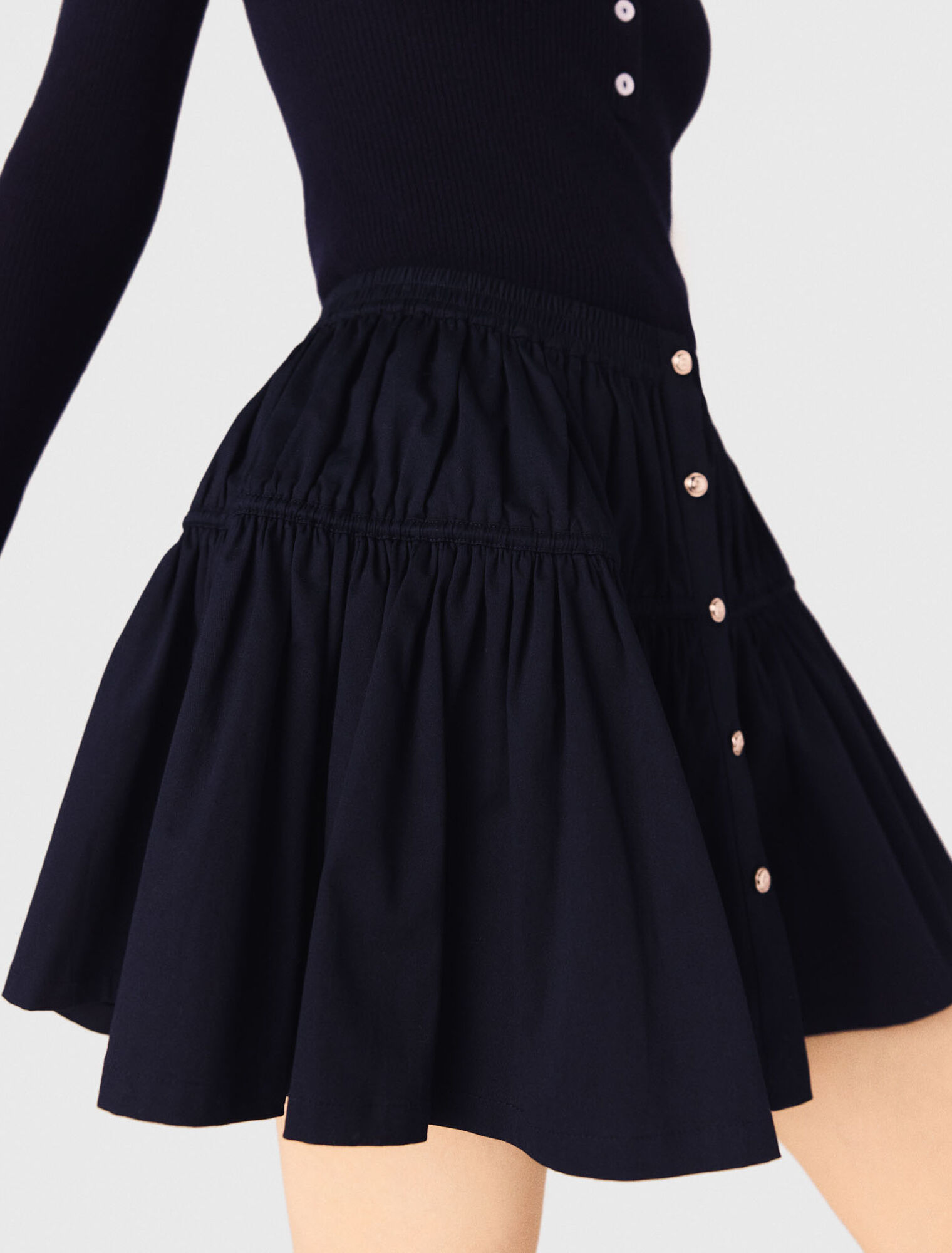 Mini elasticated waist skirt