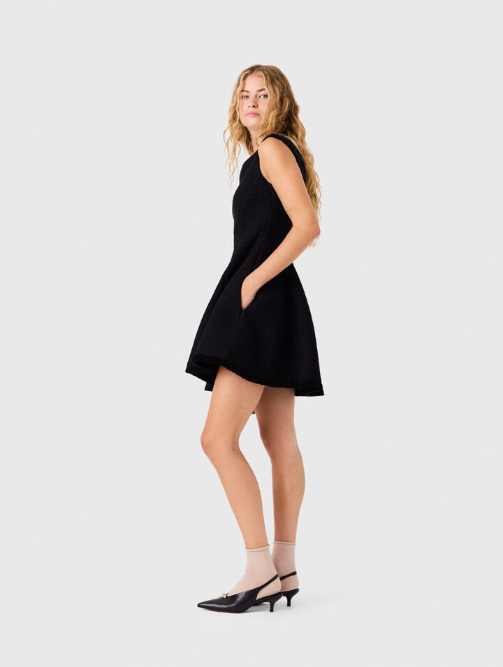 Short fringed tweed dress