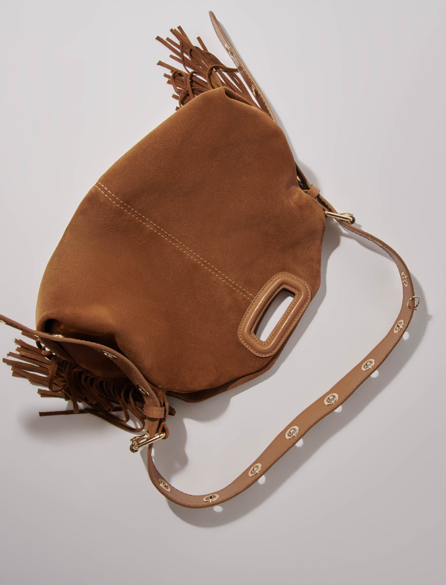 Plain leather Miss M XL bag Black / Gray For Women | Maje
