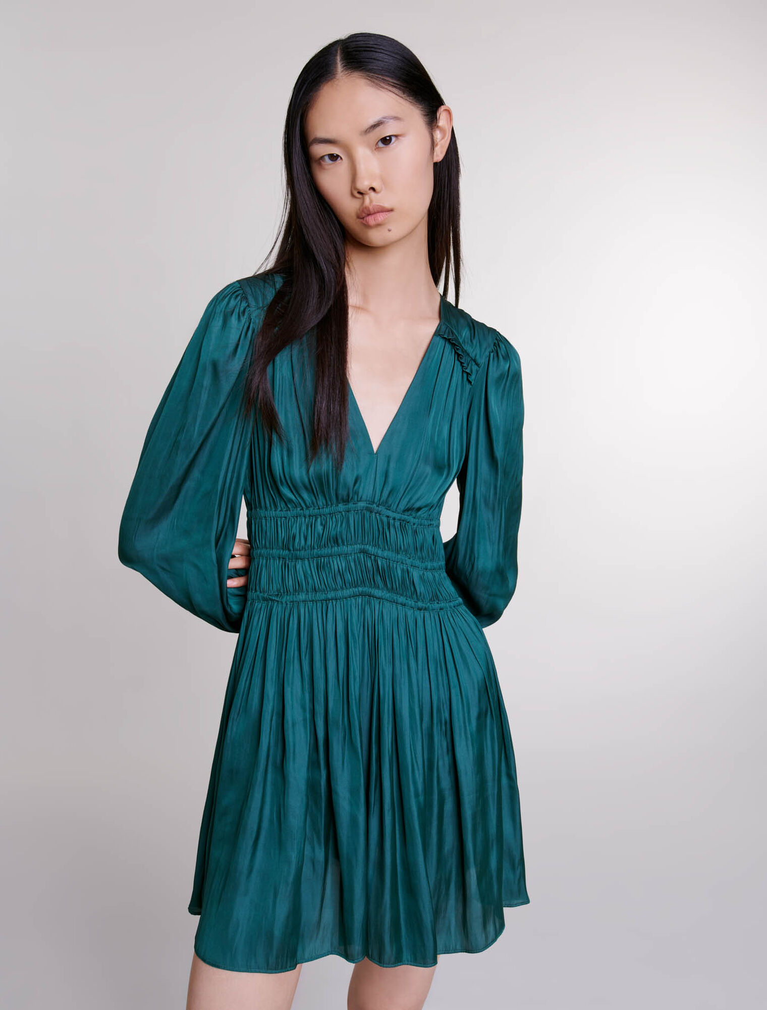 Short satin dress