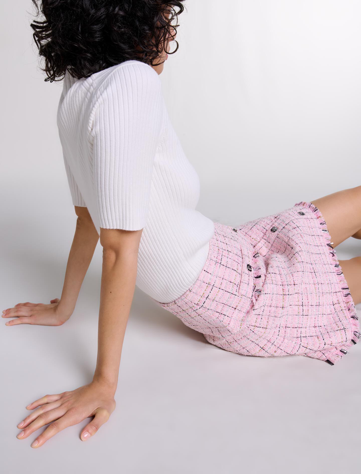 Tweed skirt Pink For Women | Maje Tweed skirt Pink For Women | Maje