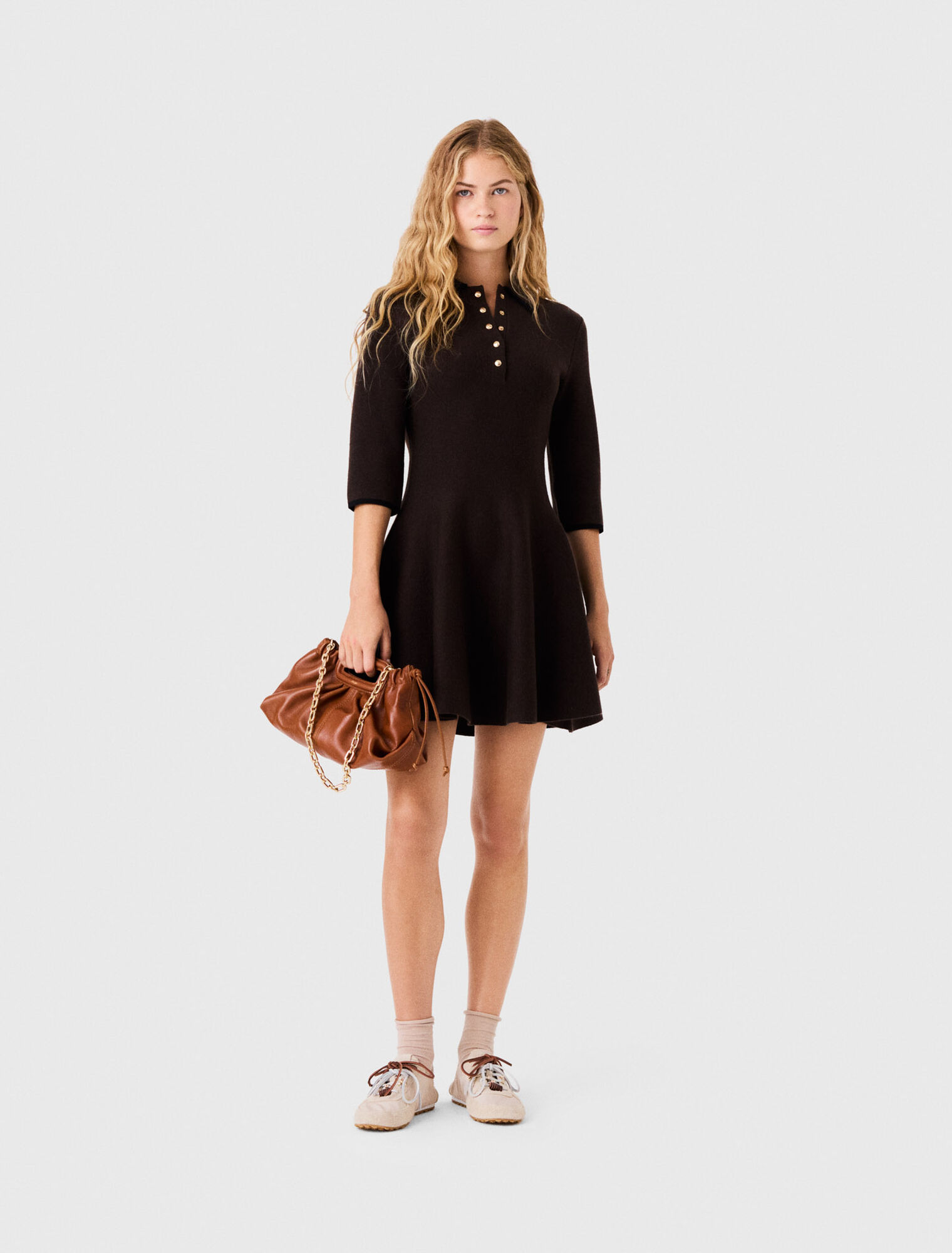 Knit polo dress