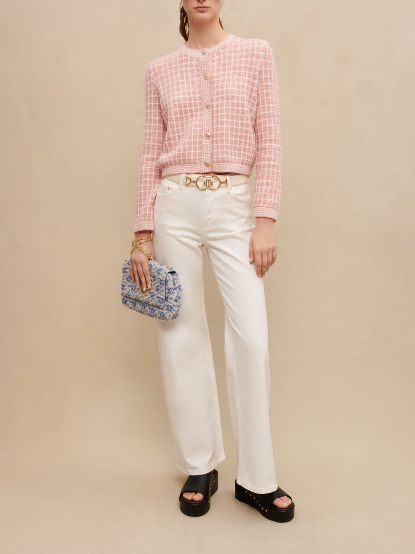 Maje sweater in chevron knit best sale