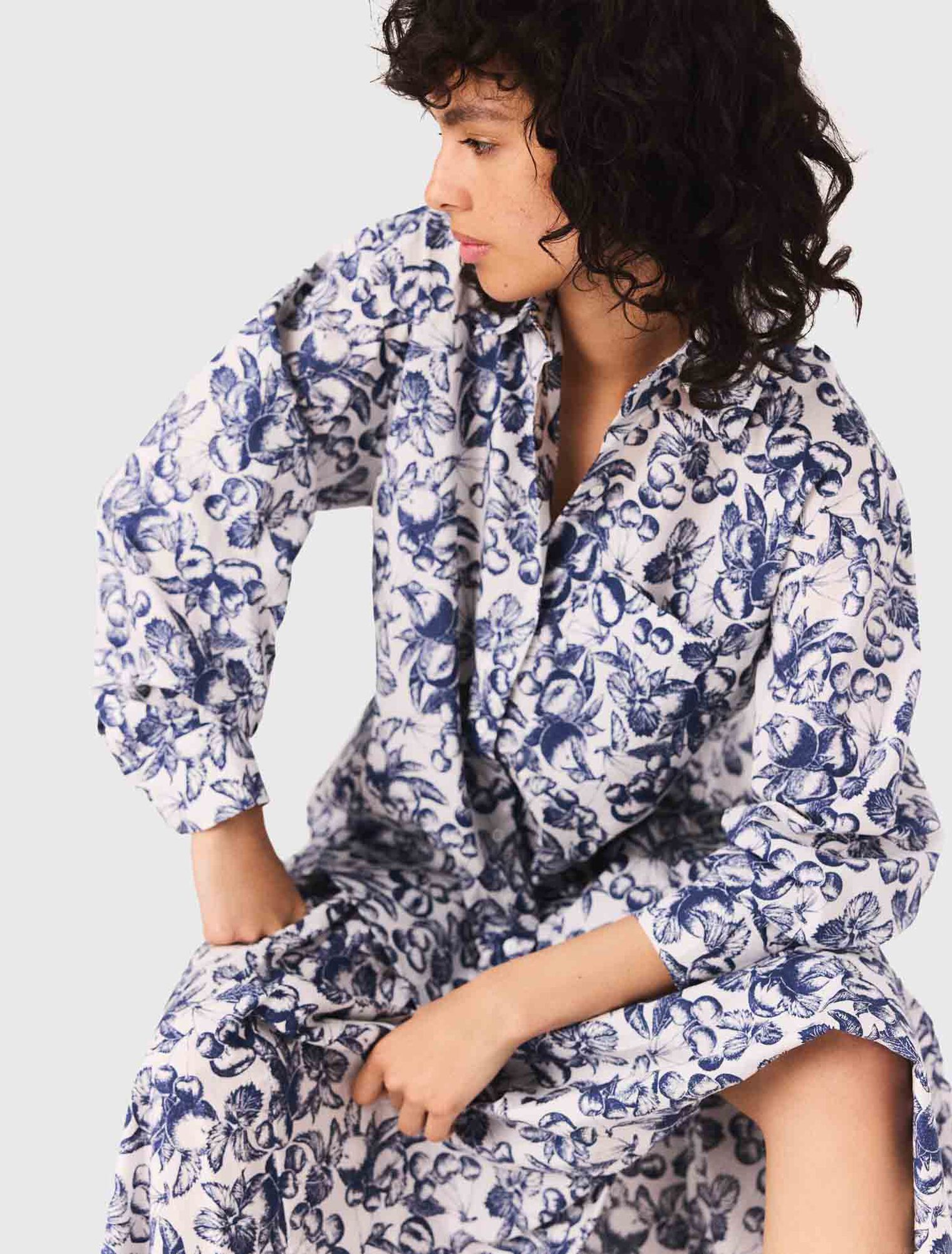 Long patterned shirt
