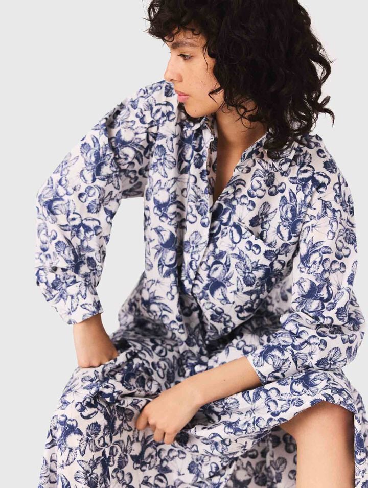Long patterned shirt