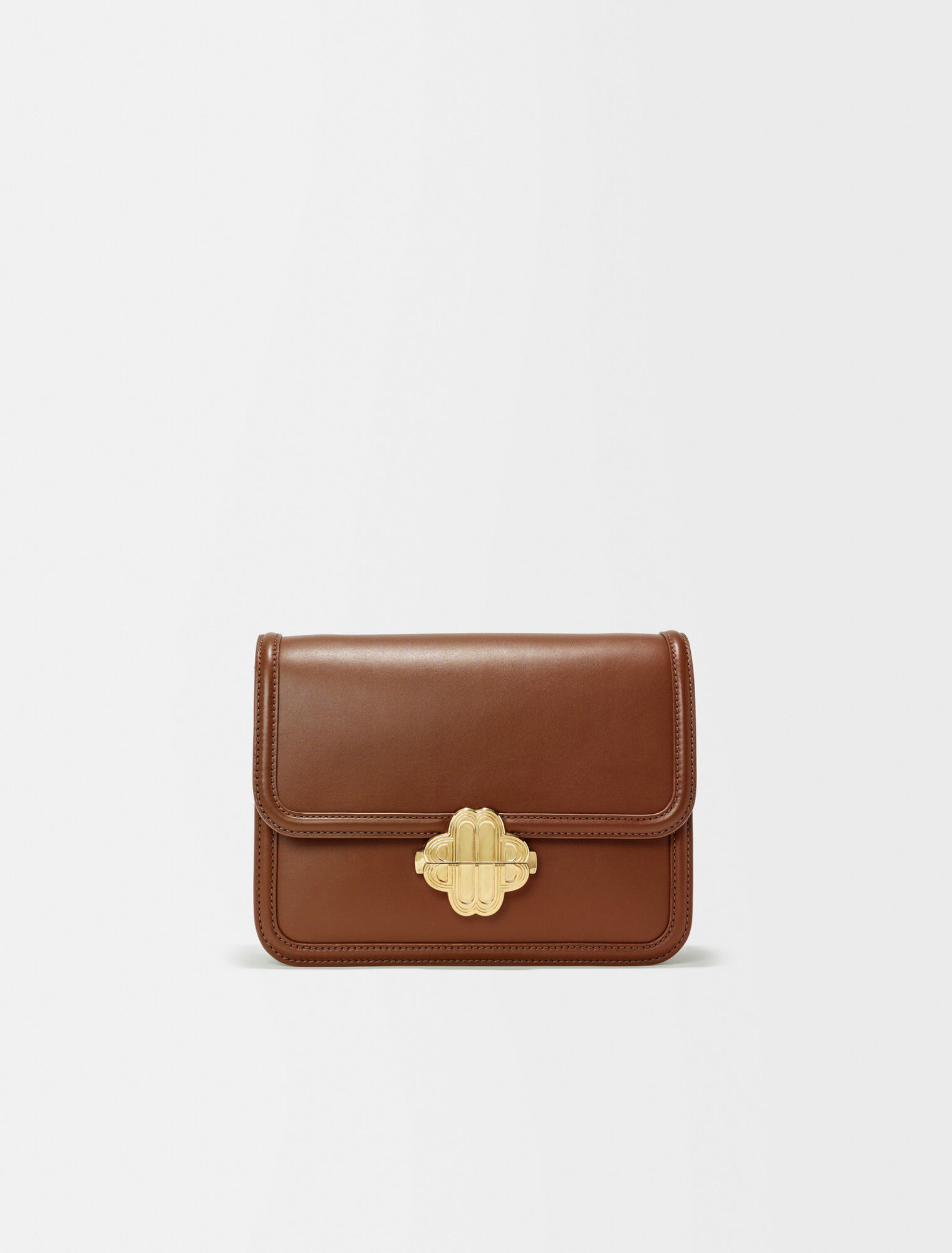 Leather bag with clover clasp
