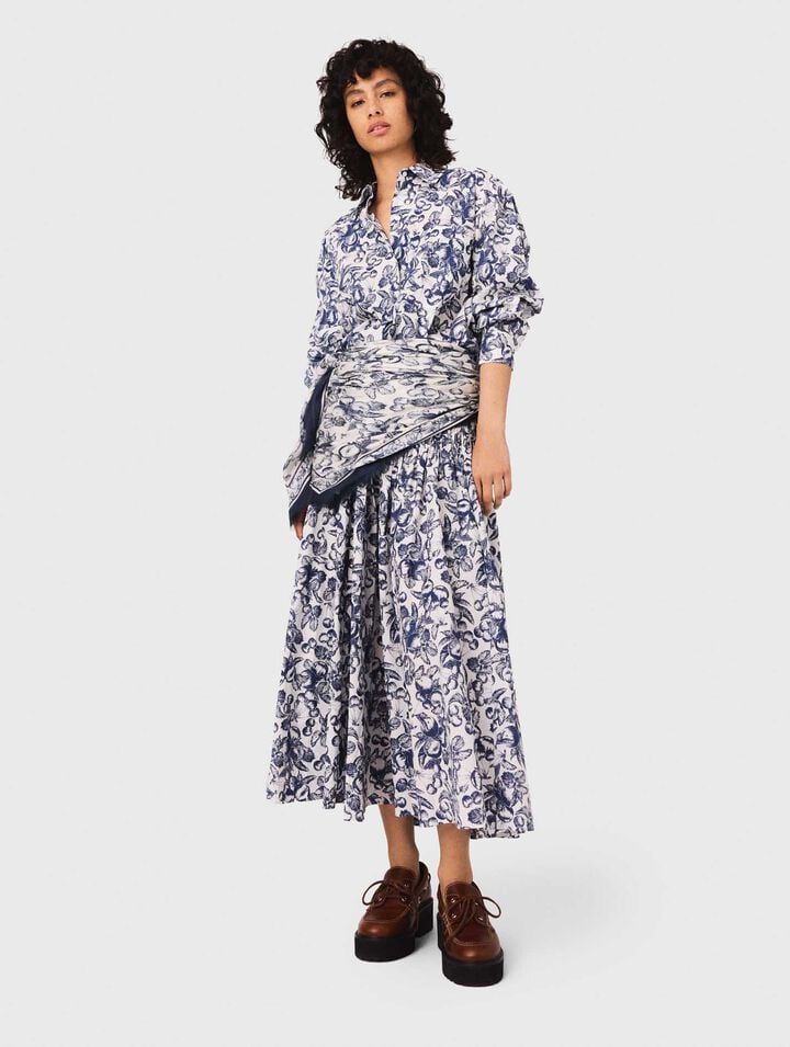 Long patterned shirt