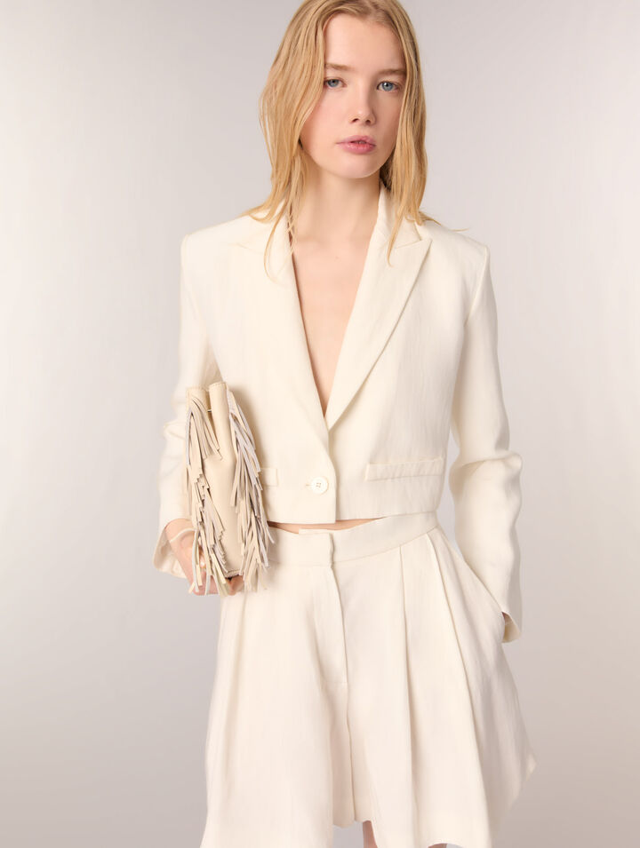 Cropped suit jacket