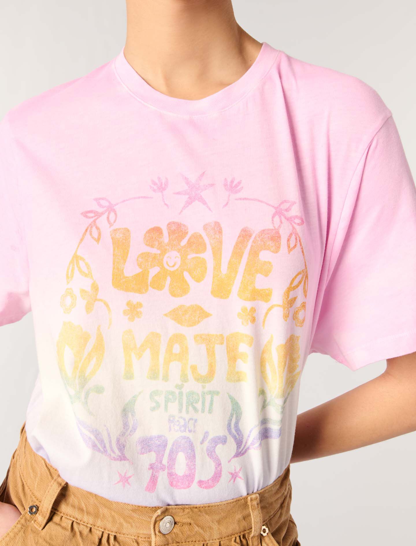 Printed T-shirt Pink For Women | Maje