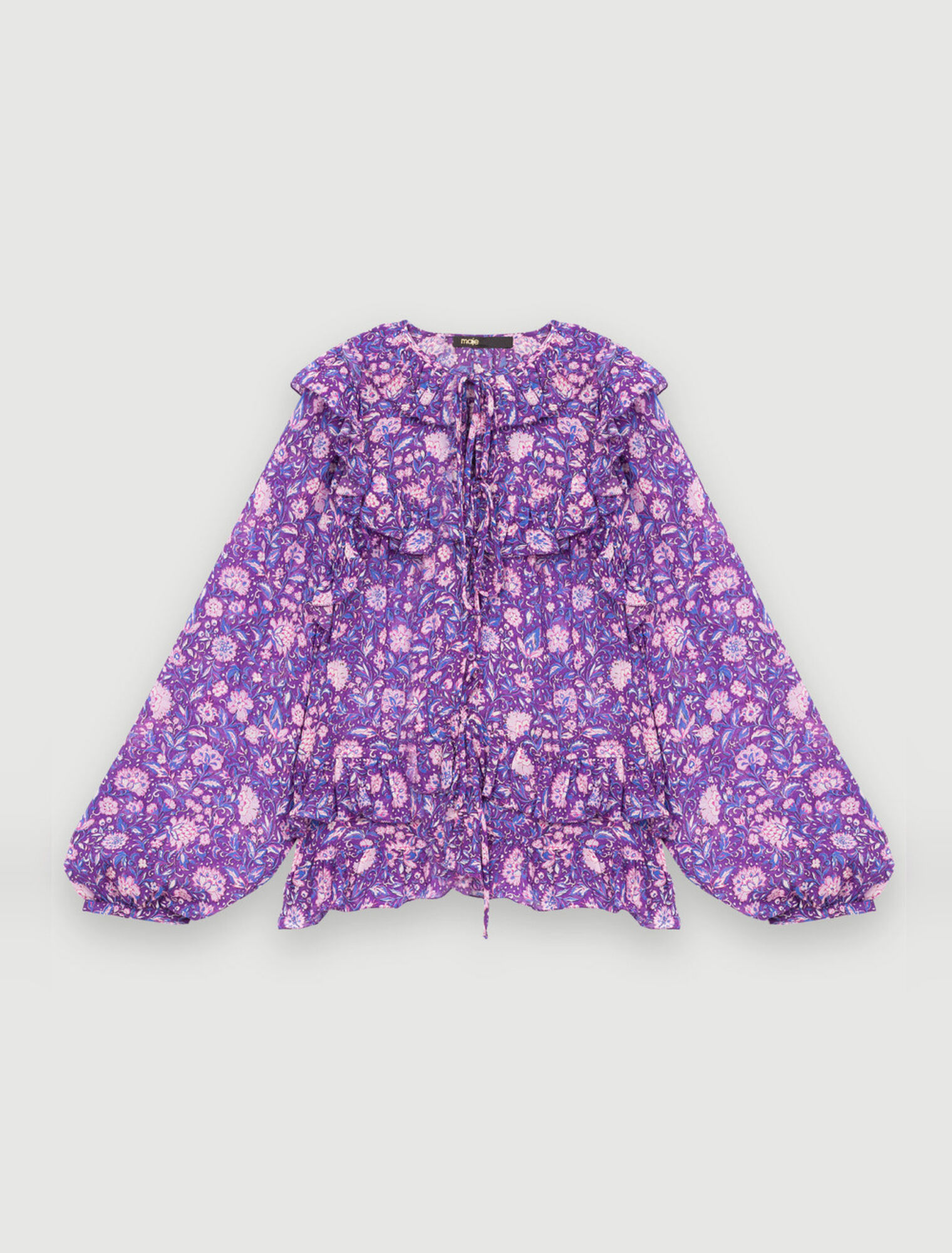 Dahlia printed viscose top