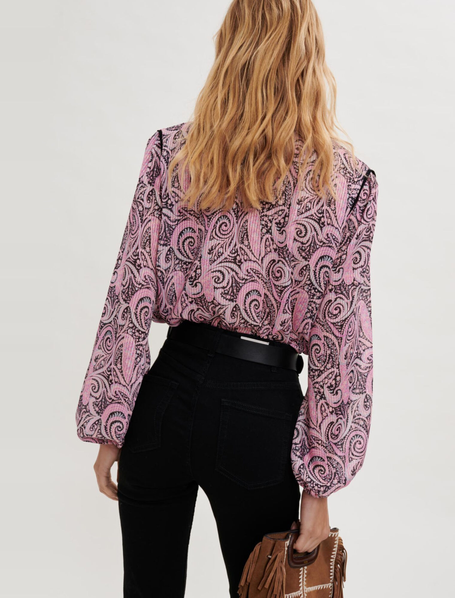 Paisley-print floaty top 