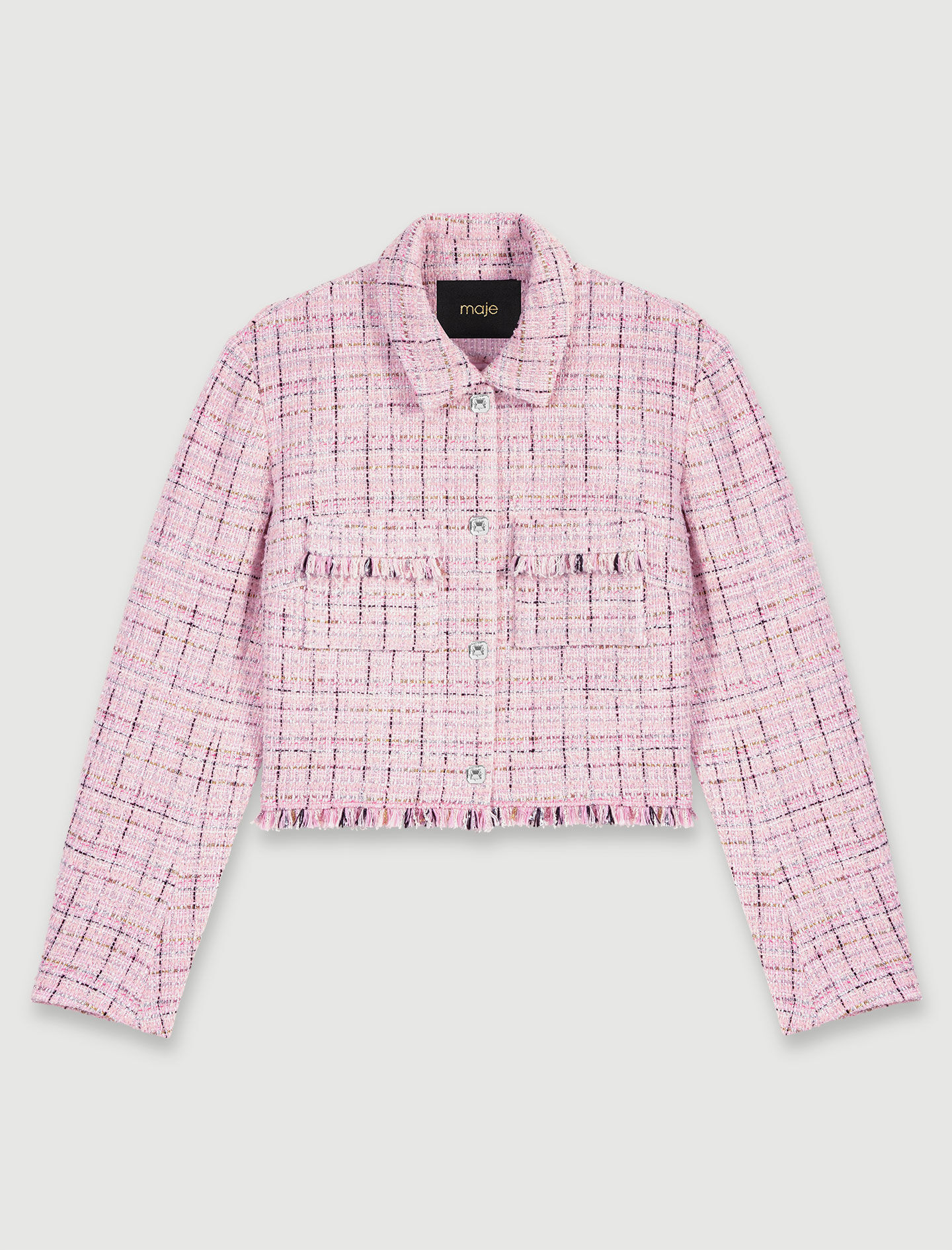 Tweed jacket Pink For Women | Maje Tweed jacket Pink For Women | Maje