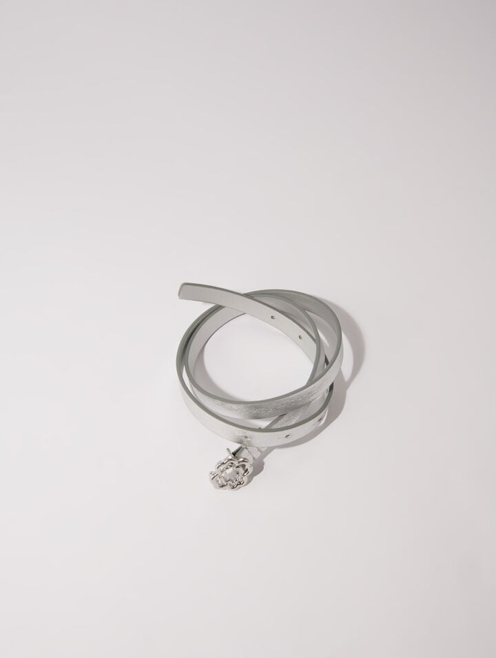 Slim belt with Clover buckle