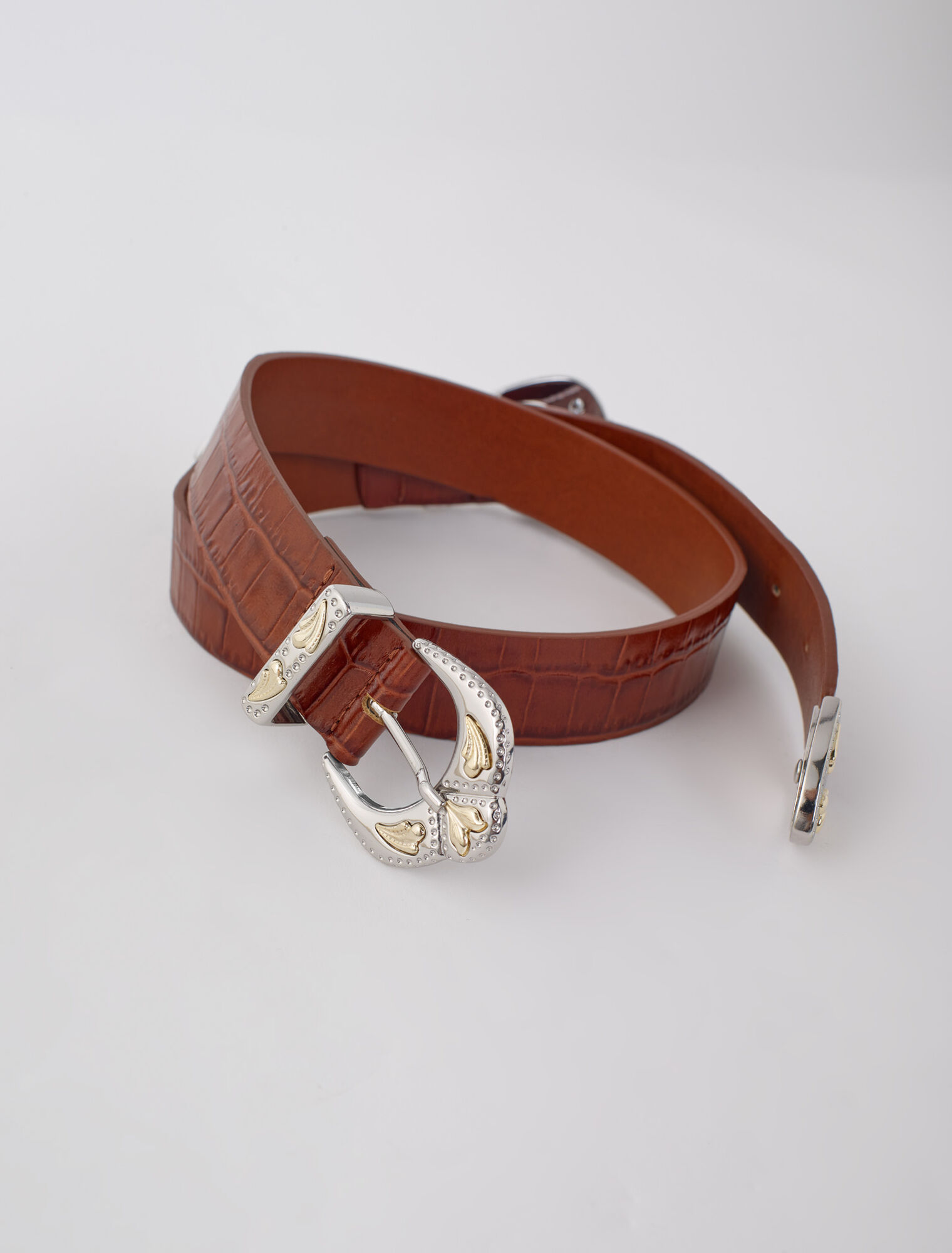 Western double buckle belt