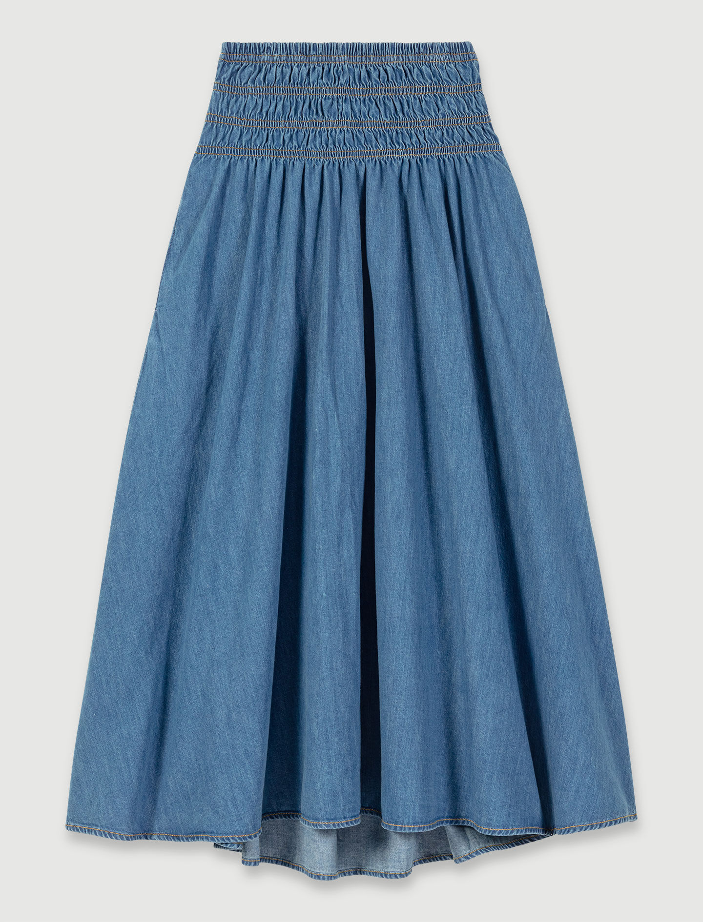 ANDMARY】Fur pocket denim skirt