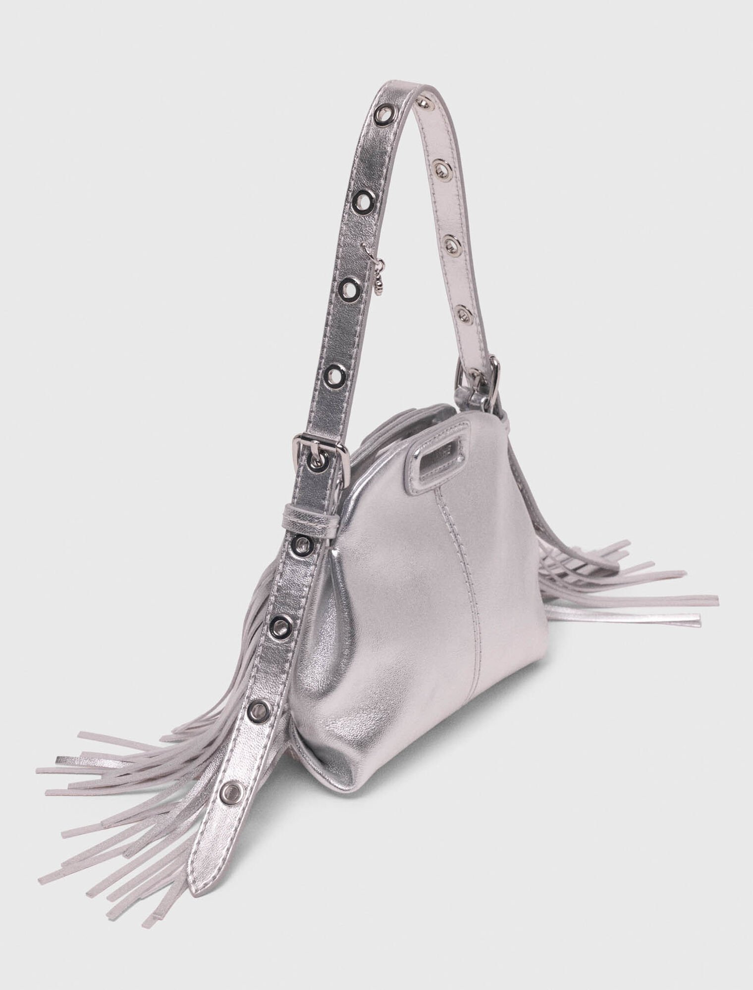 Metallic leather Miss M micro bag