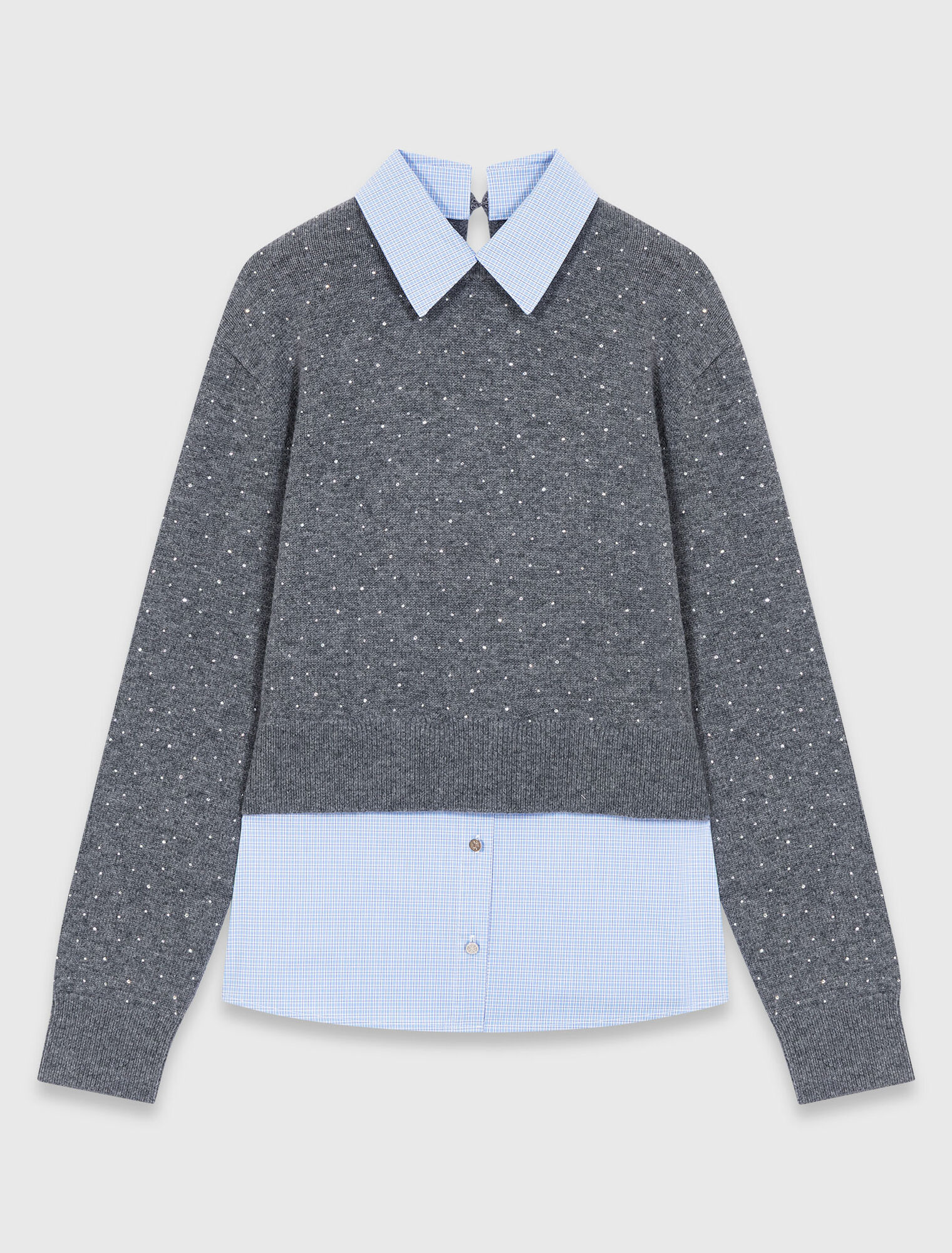 Removable rhinestone trim jumper