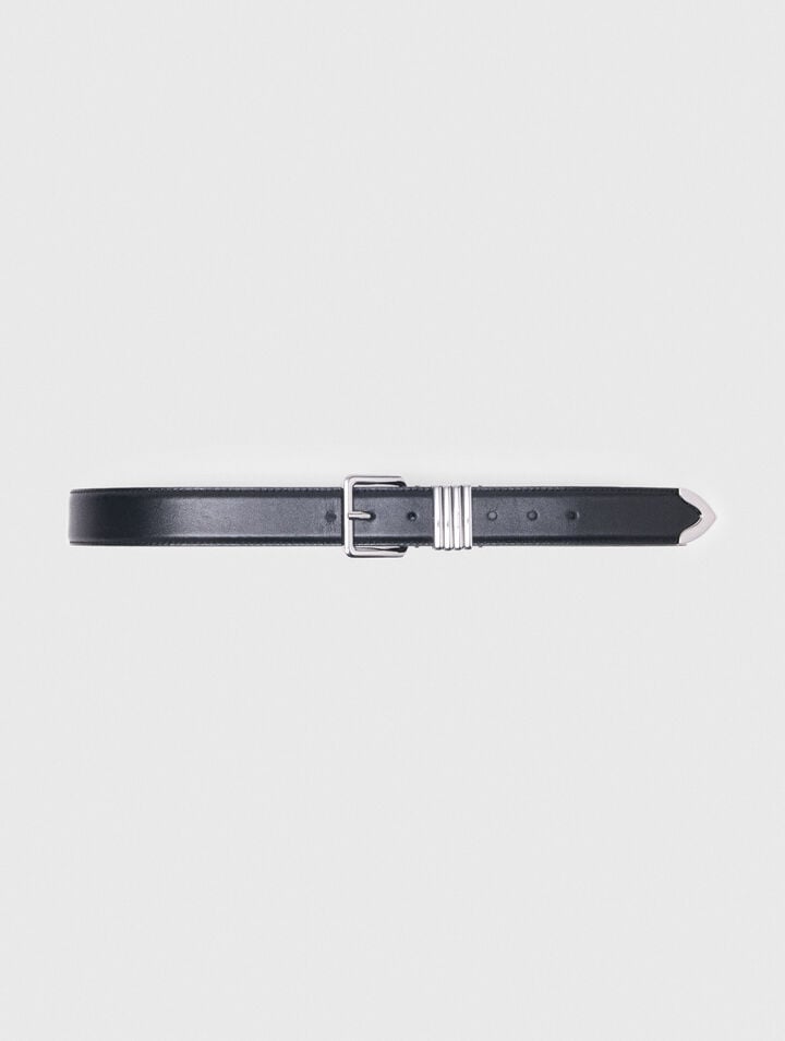 Smooth leather belt