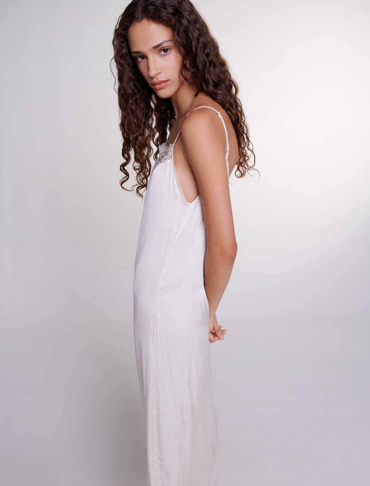 Long satin dress