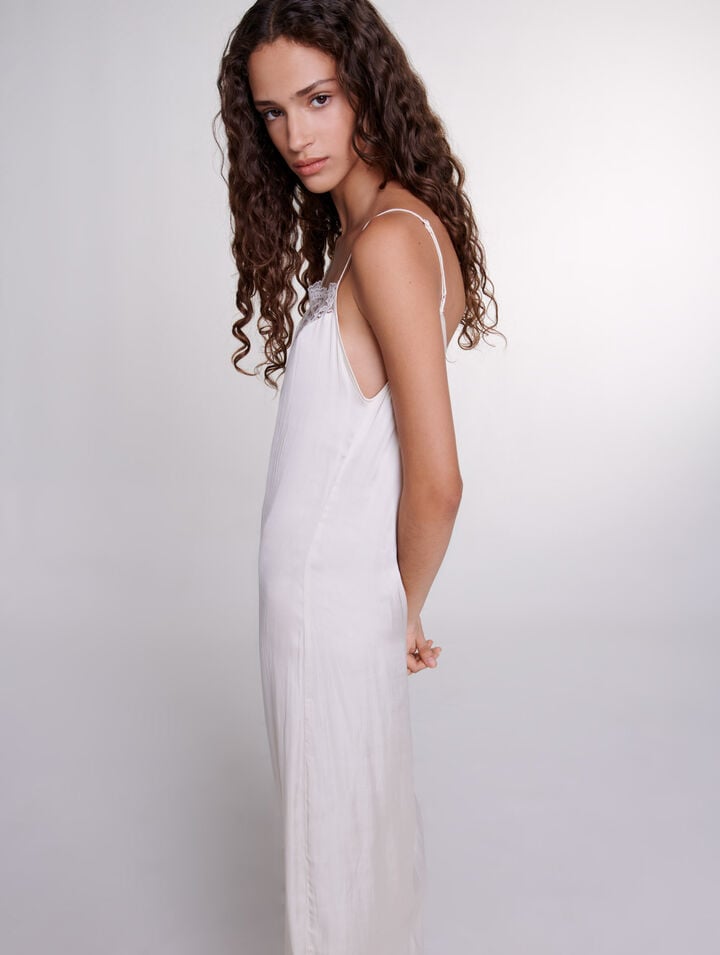 Long satin dress