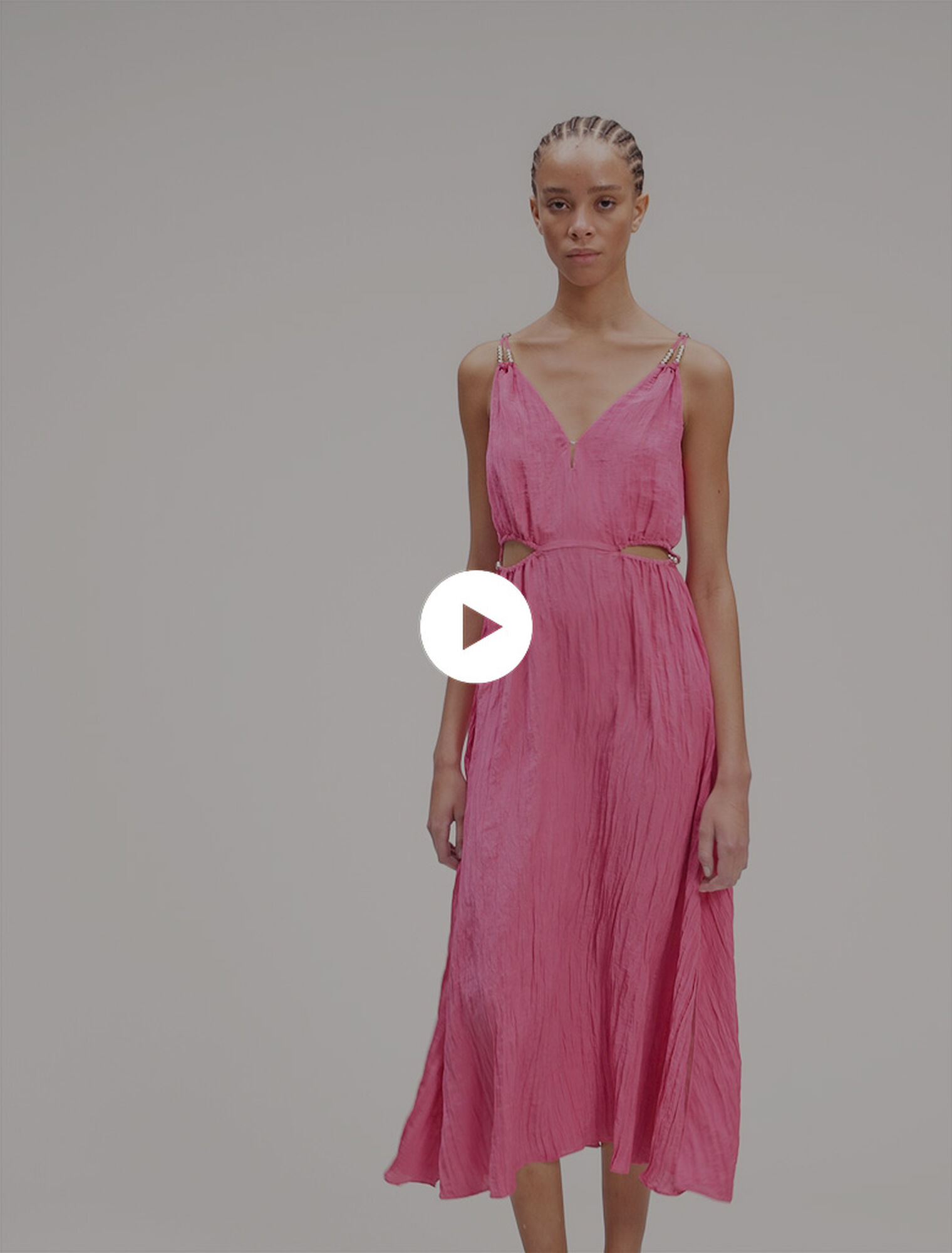 Openwork midi dress