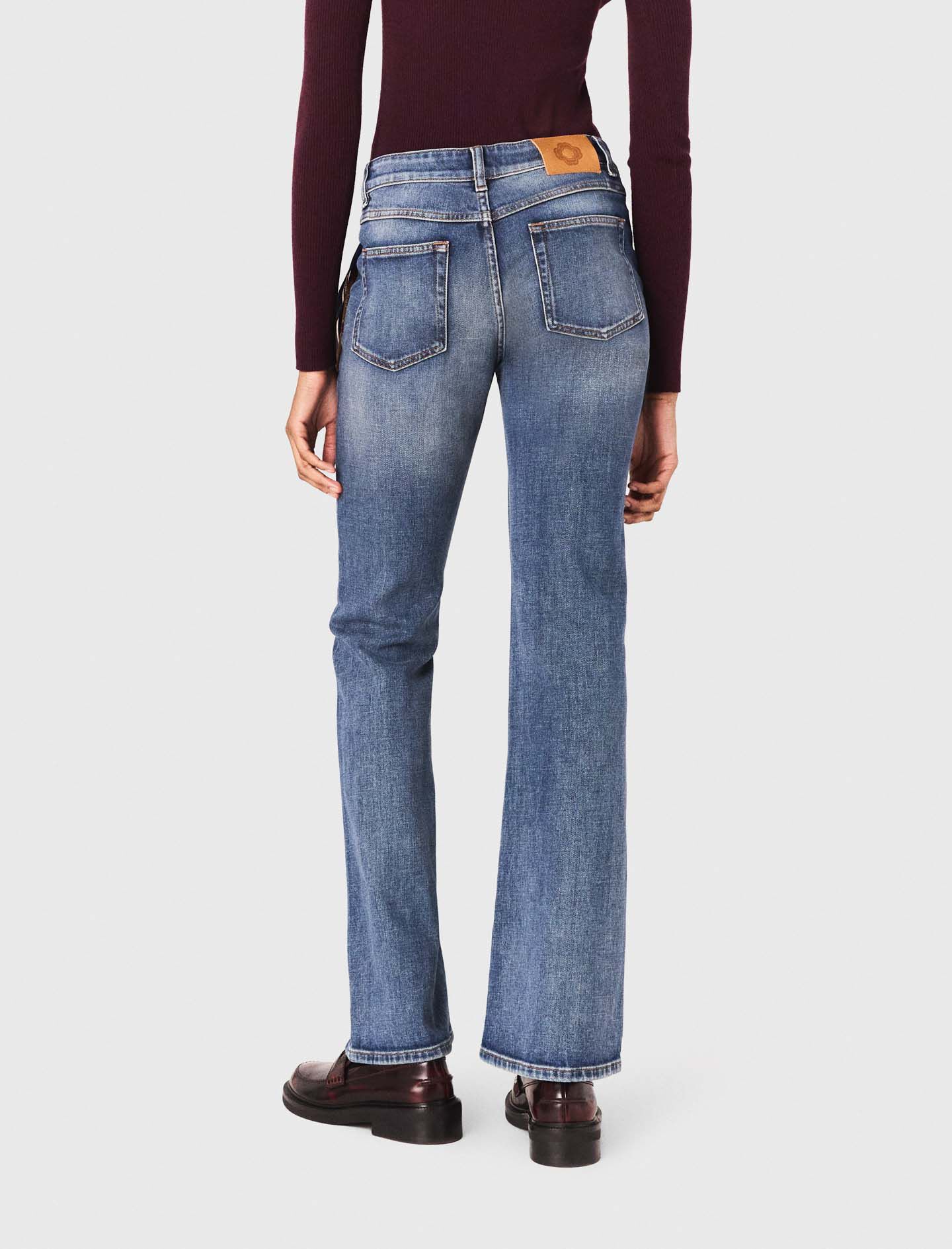 badmamajamaページ Bootcut jeans with zip pockets Blue For Women | Maje