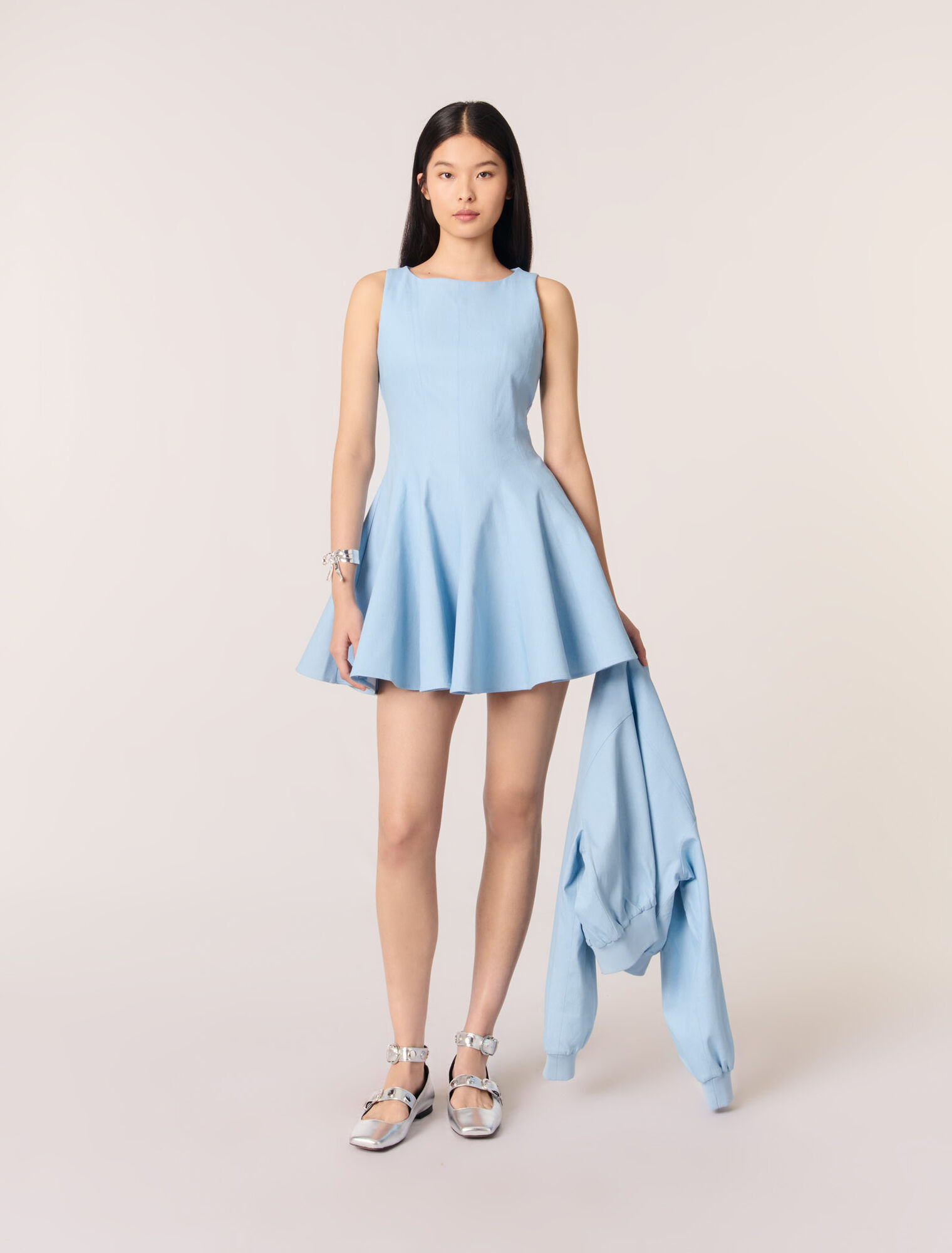 Mini flared cotton dress