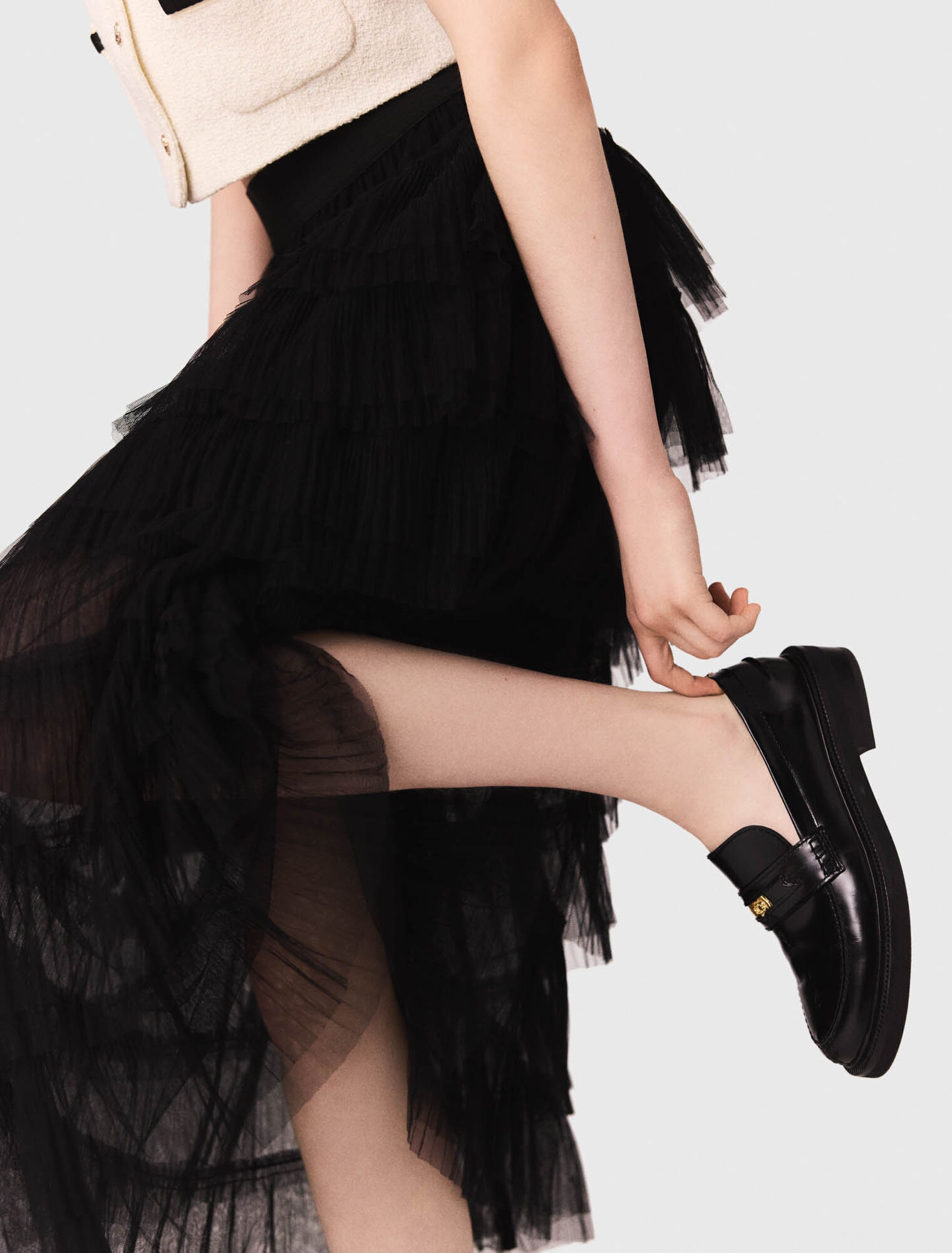 Tulle midi skirt