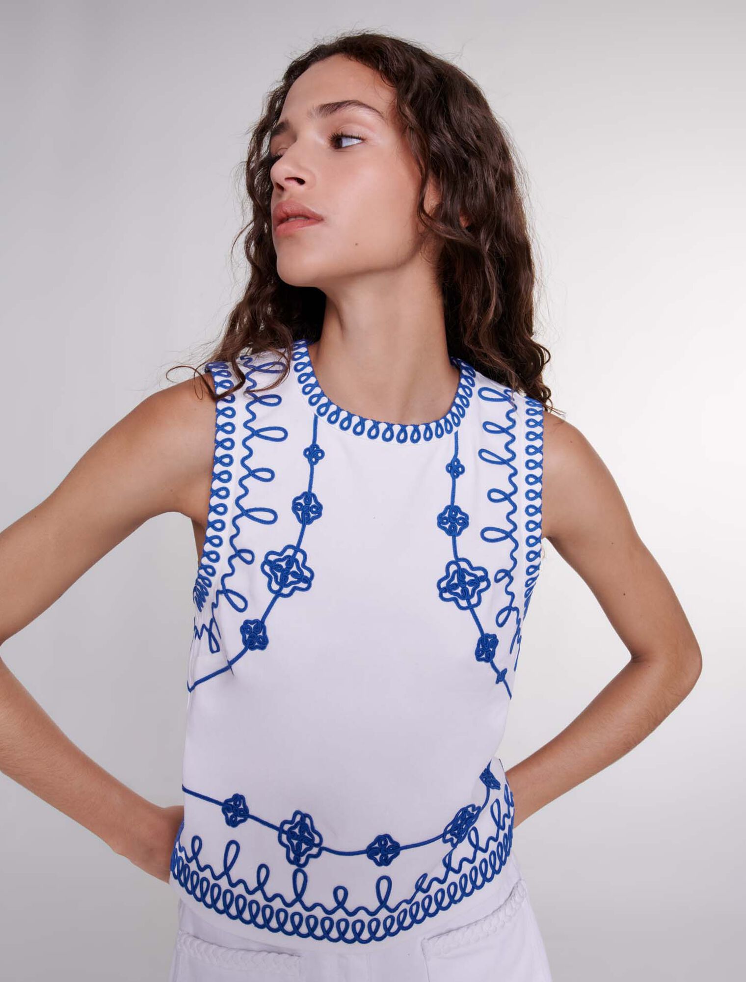 Embroidered top