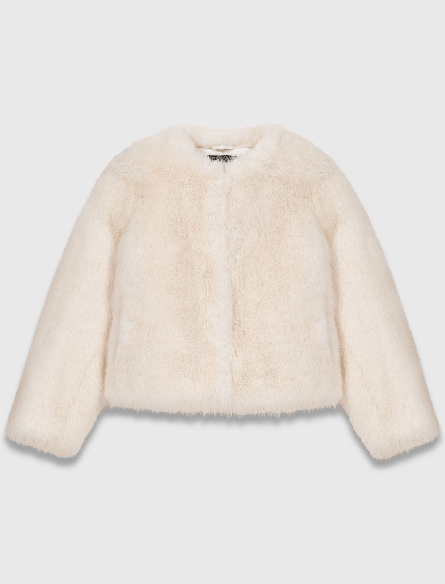 Short faux fur jacket Natural For Women | Maje