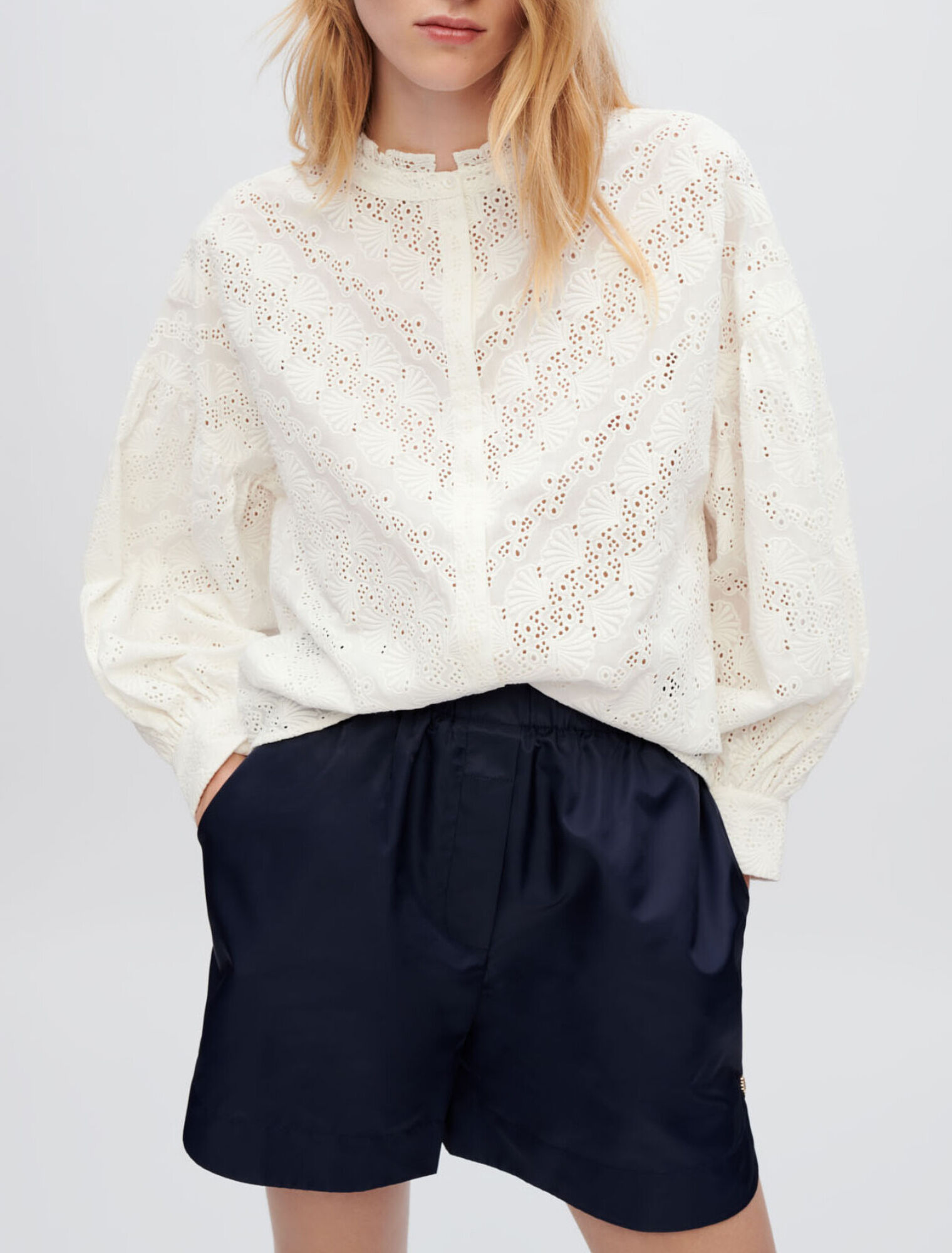 Embroidered cotton shirt